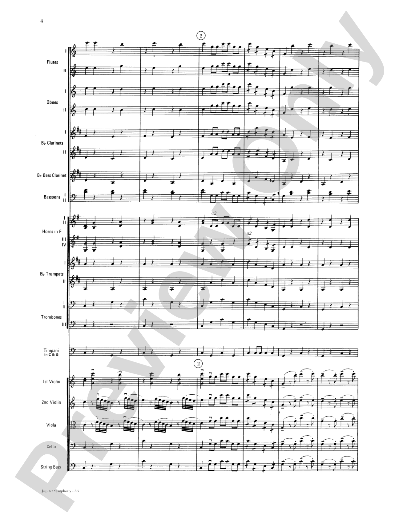 Jupiter Symphony, 1st Movement: Full Orchestra Conductor Score & Parts