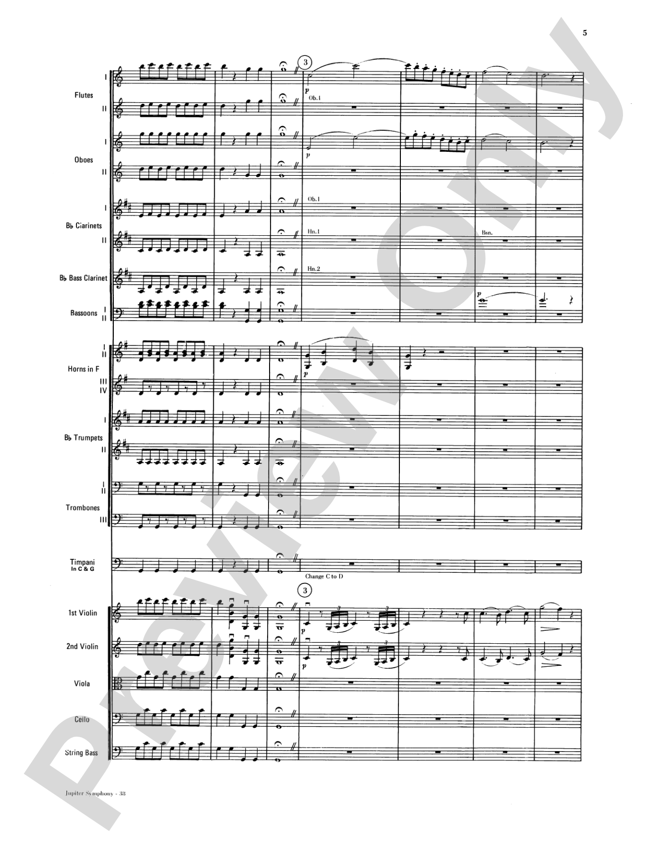 Jupiter Symphony, 1st Movement: Full Orchestra Conductor Score & Parts