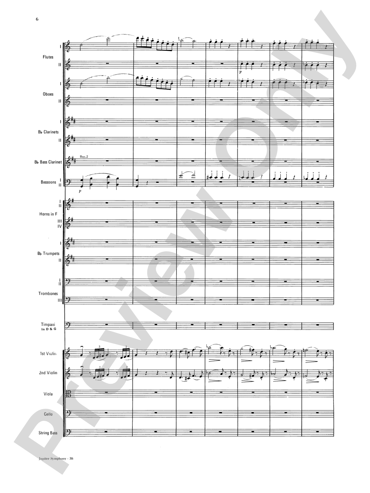 Jupiter Symphony, 1st Movement: Full Orchestra Conductor Score & Parts