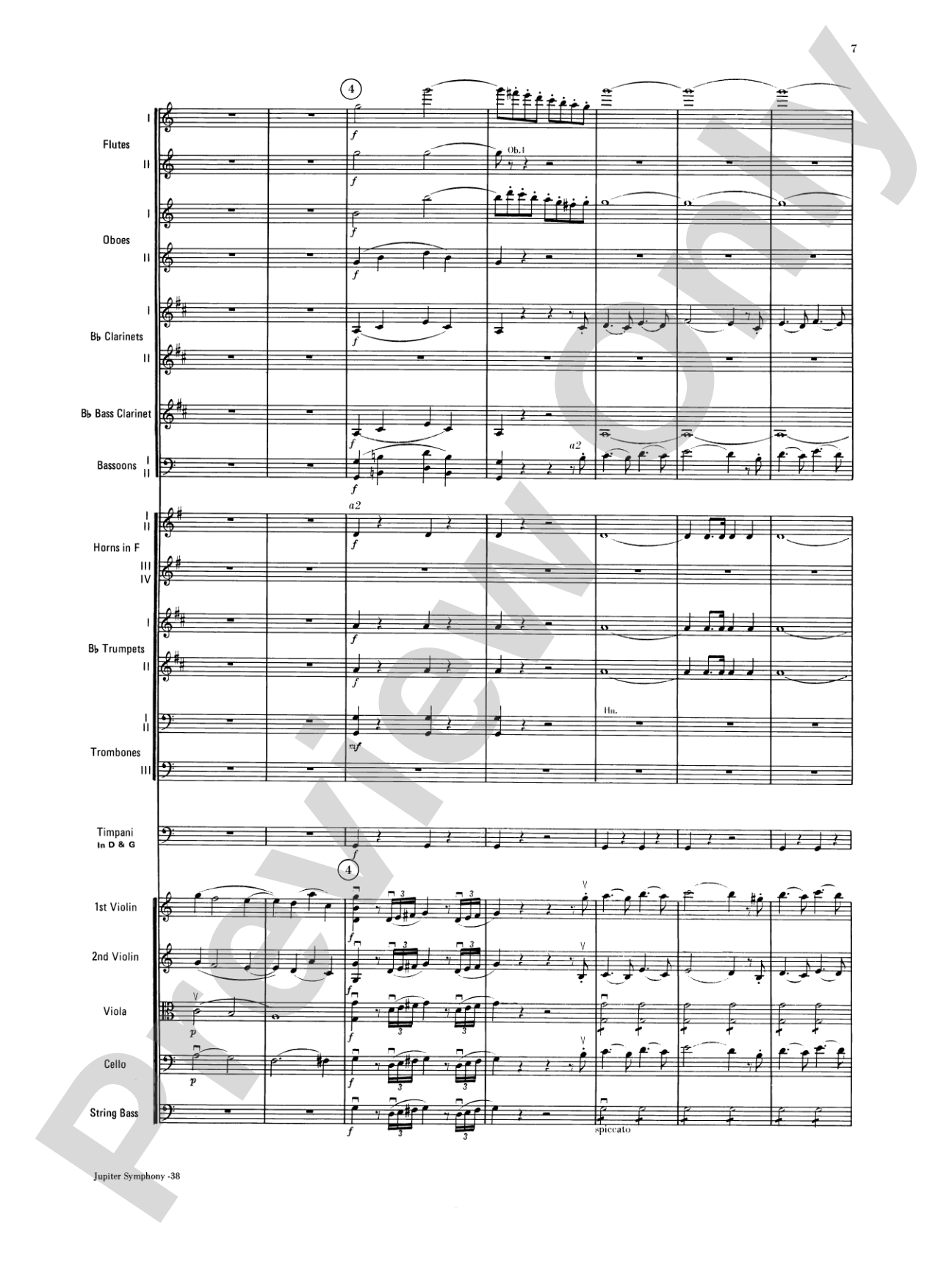 Jupiter Symphony, 1st Movement: Full Orchestra Conductor Score & Parts