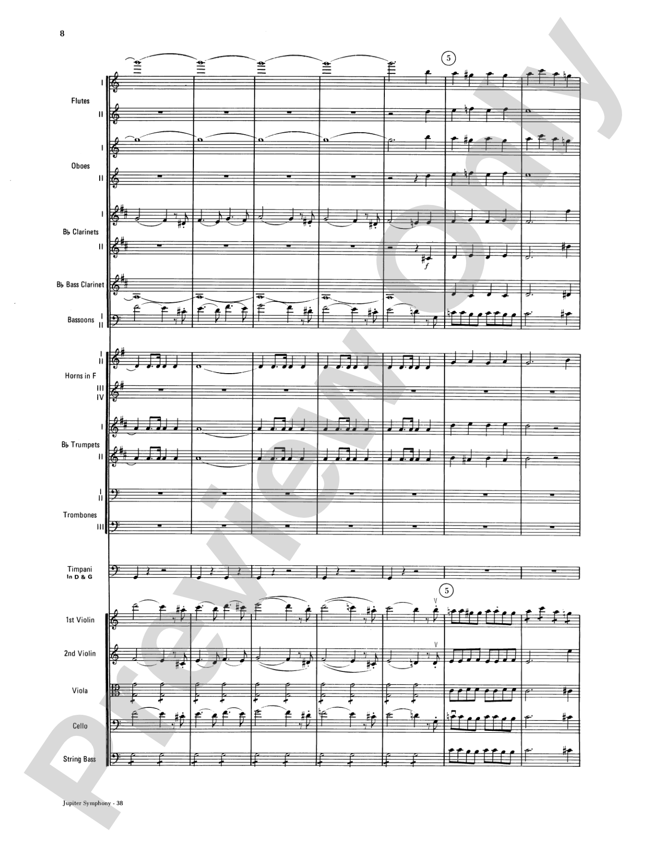 Jupiter Symphony, 1st Movement: Full Orchestra Conductor Score & Parts