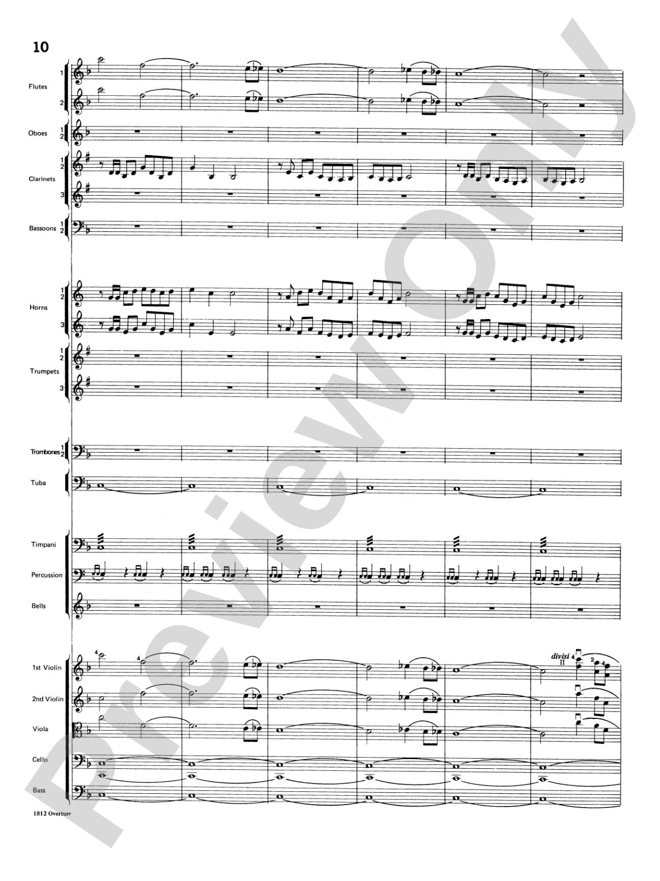Overture 1812: Full Orchestra Conductor Score & Parts