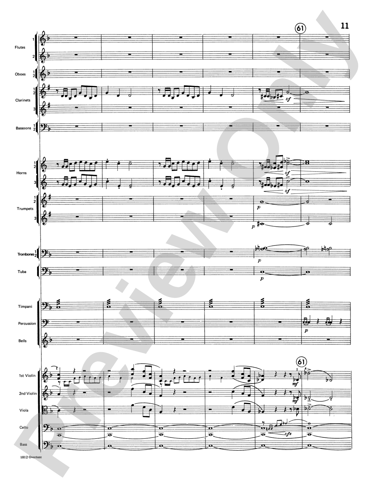 Overture 1812: Full Orchestra Conductor Score & Parts