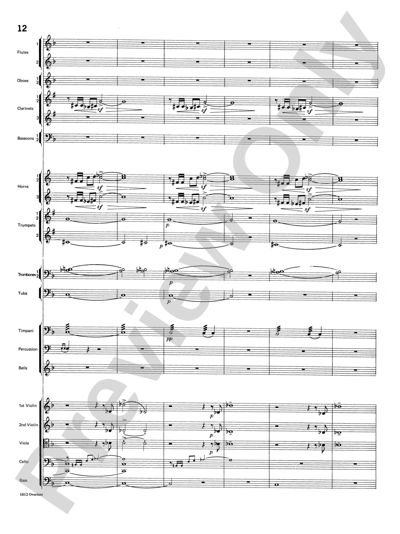 Overture 1812: Full Orchestra Conductor Score & Parts