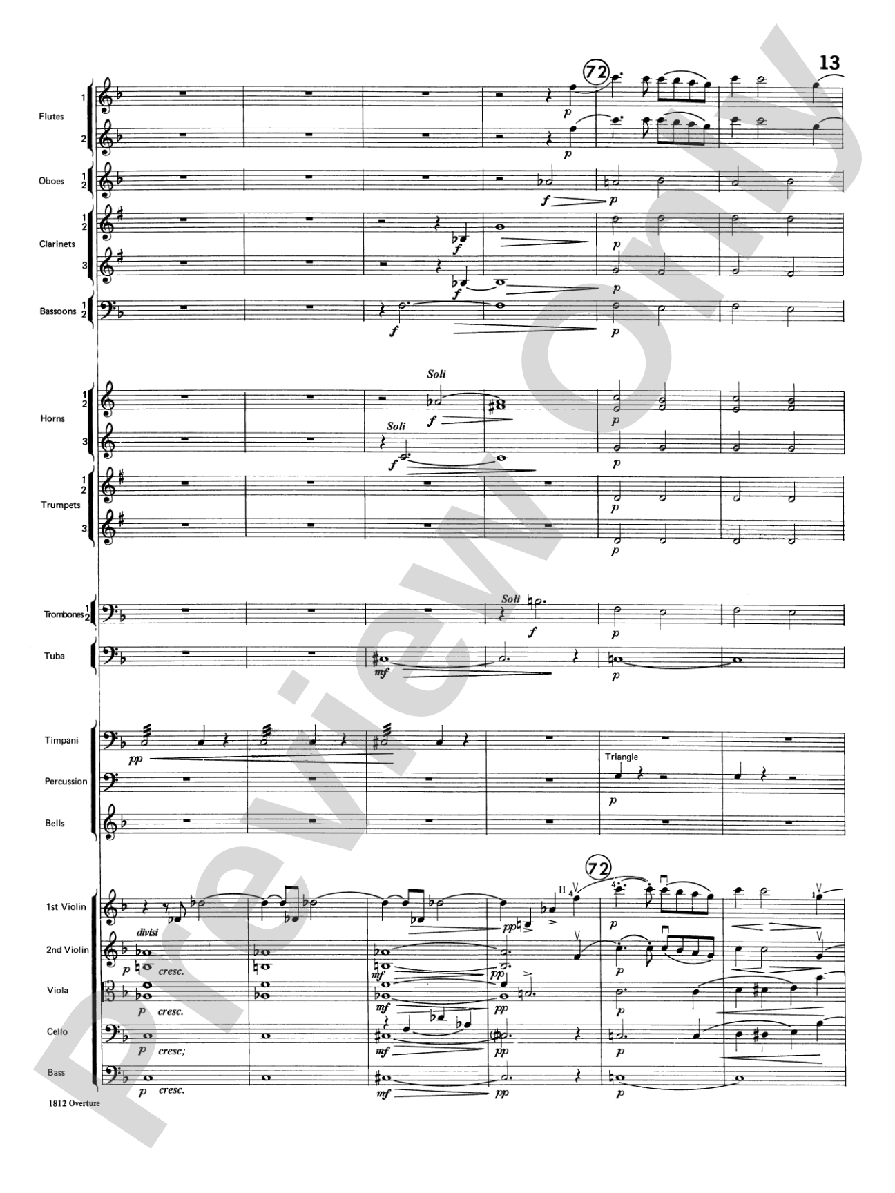 Overture 1812: Full Orchestra Conductor Score & Parts