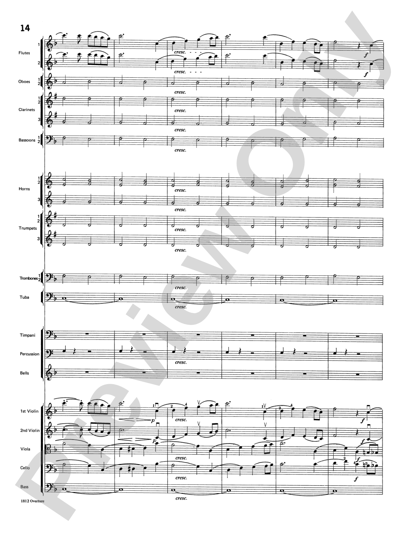 Overture 1812: Full Orchestra Conductor Score & Parts