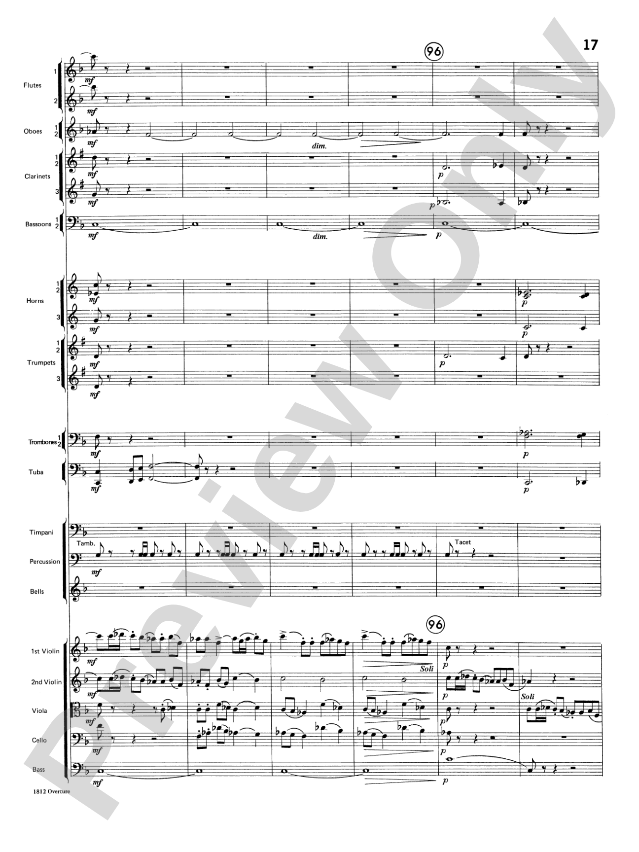 Overture 1812: Full Orchestra Conductor Score & Parts