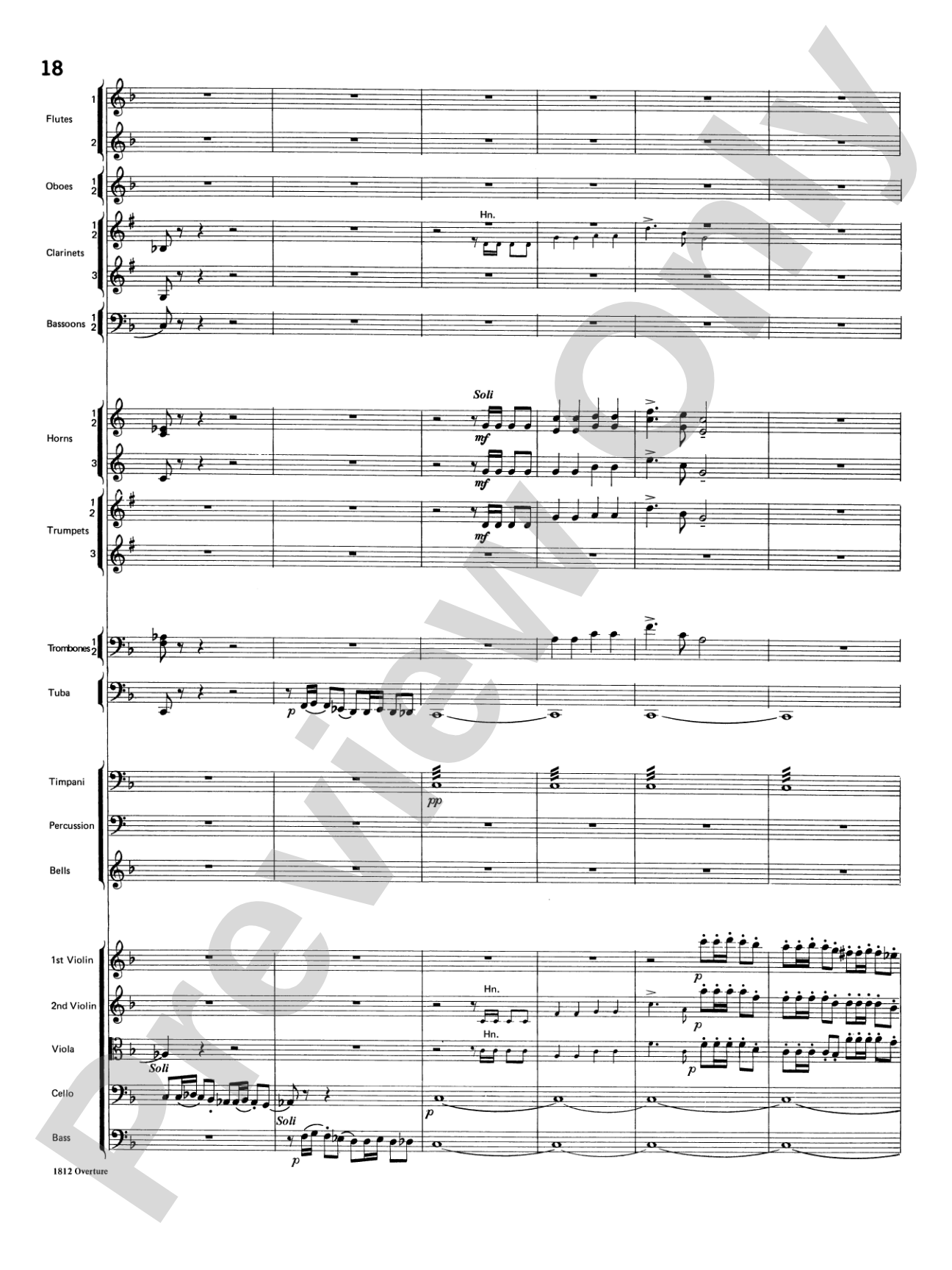 Overture 1812: Full Orchestra Conductor Score & Parts