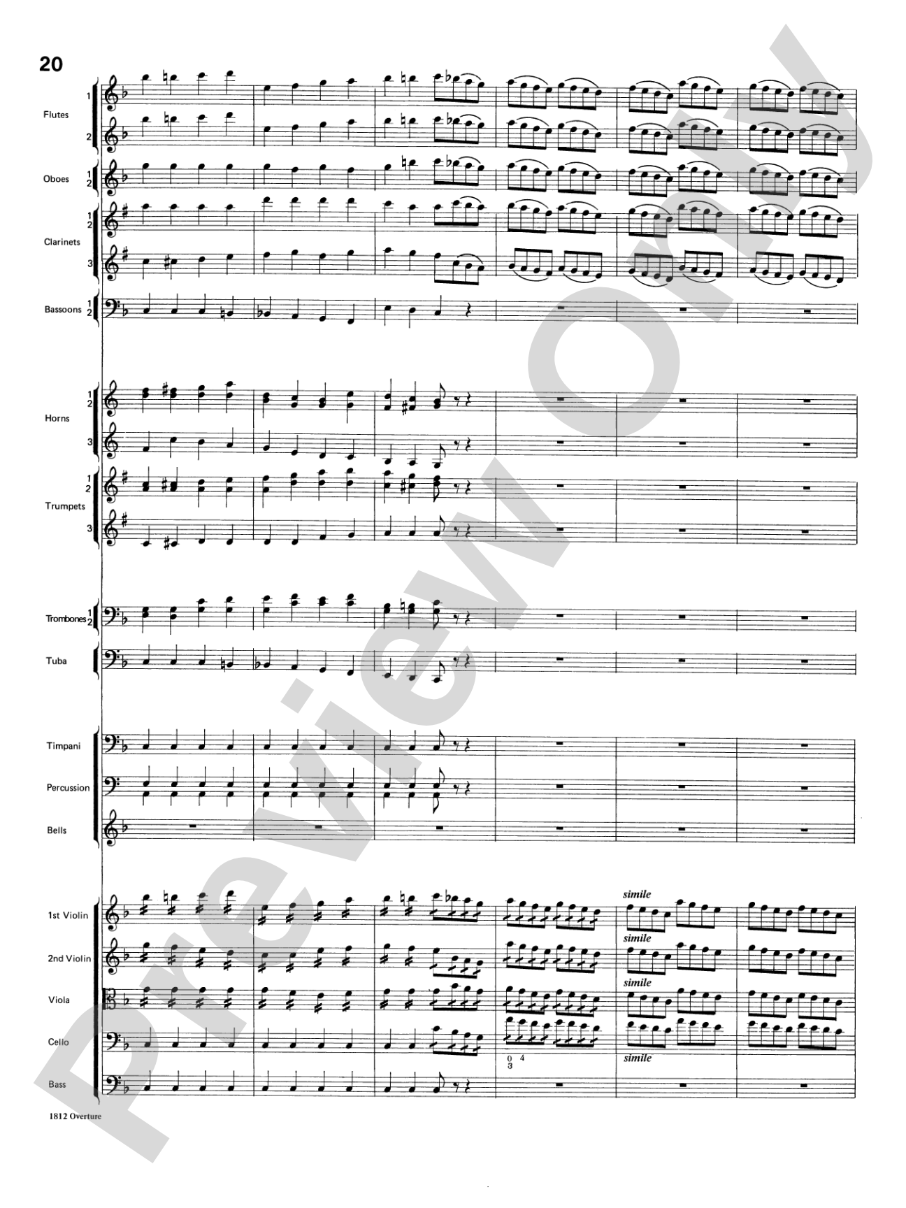 Overture 1812: Full Orchestra Conductor Score & Parts