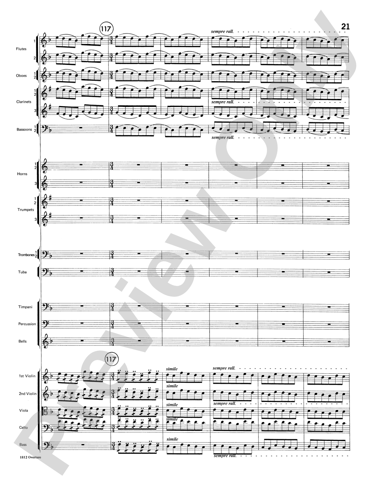 Overture 1812: Full Orchestra Conductor Score & Parts