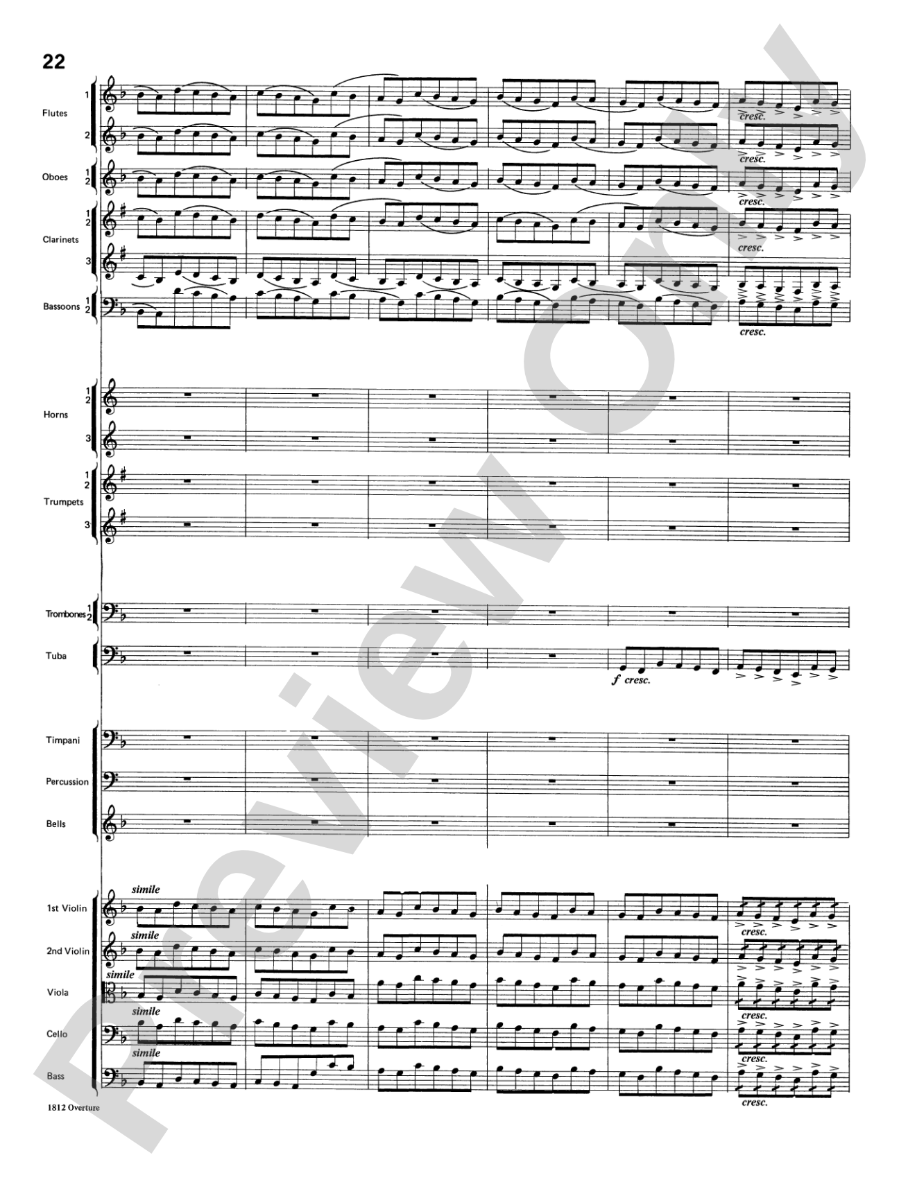 Overture 1812: Full Orchestra Conductor Score & Parts