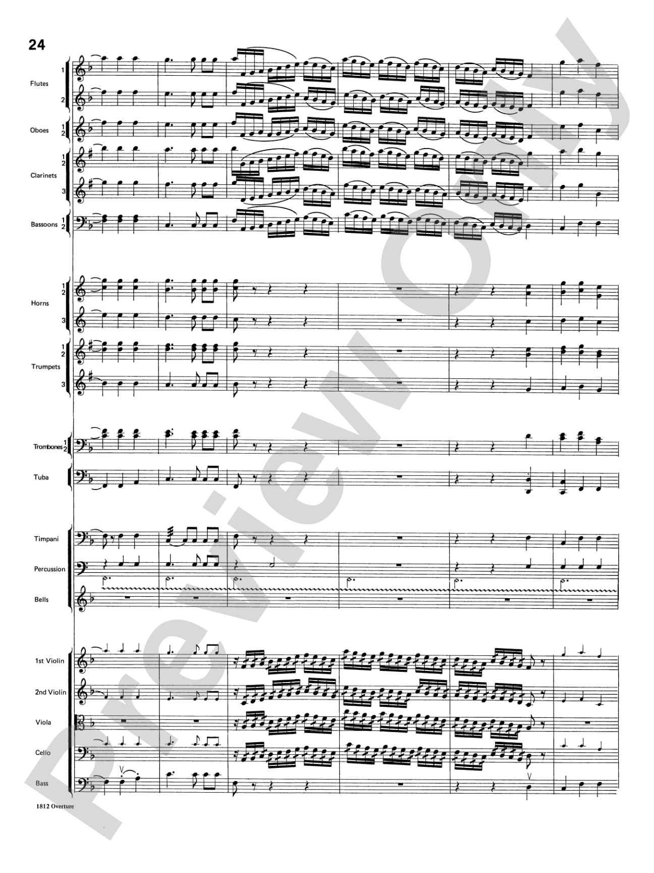 Overture 1812: Full Orchestra Conductor Score & Parts