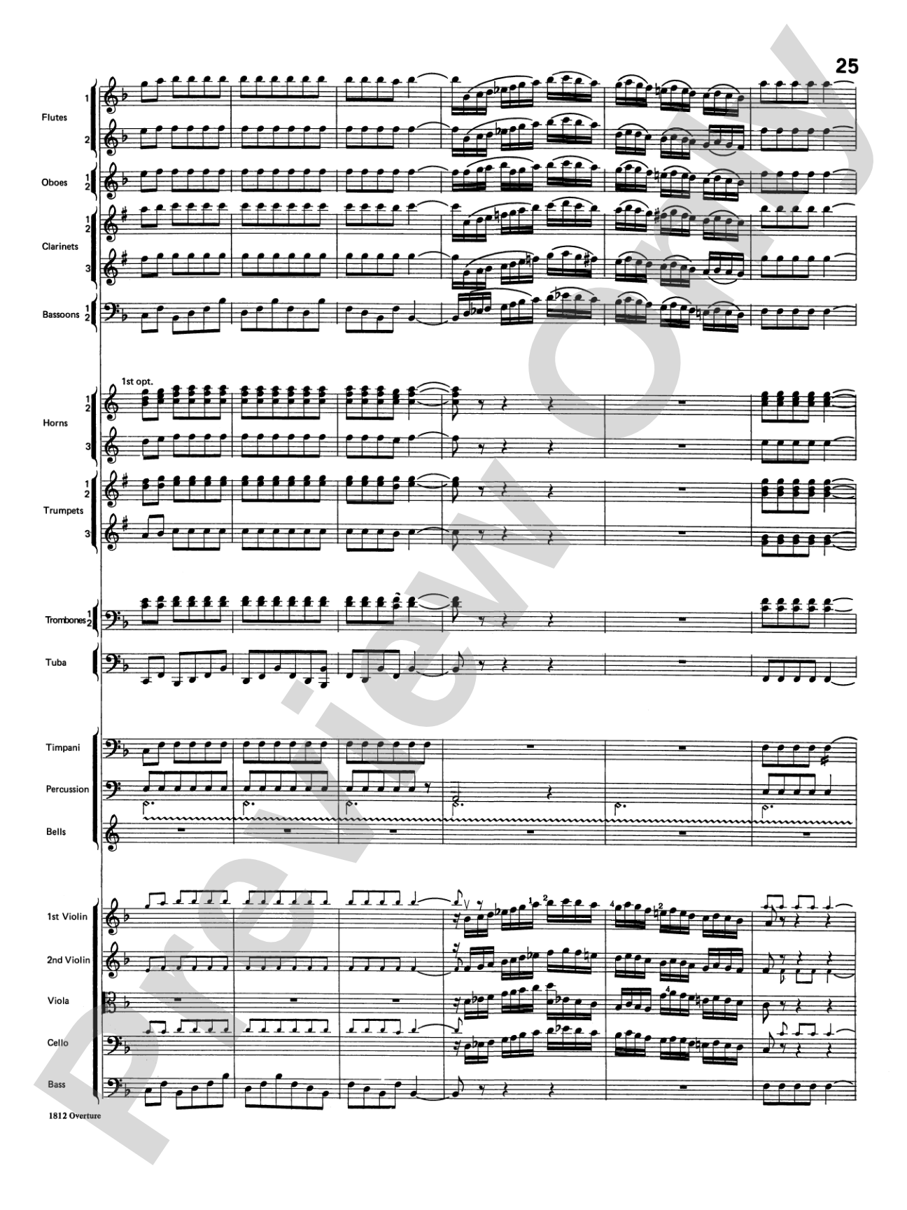 Overture 1812: Full Orchestra Conductor Score & Parts
