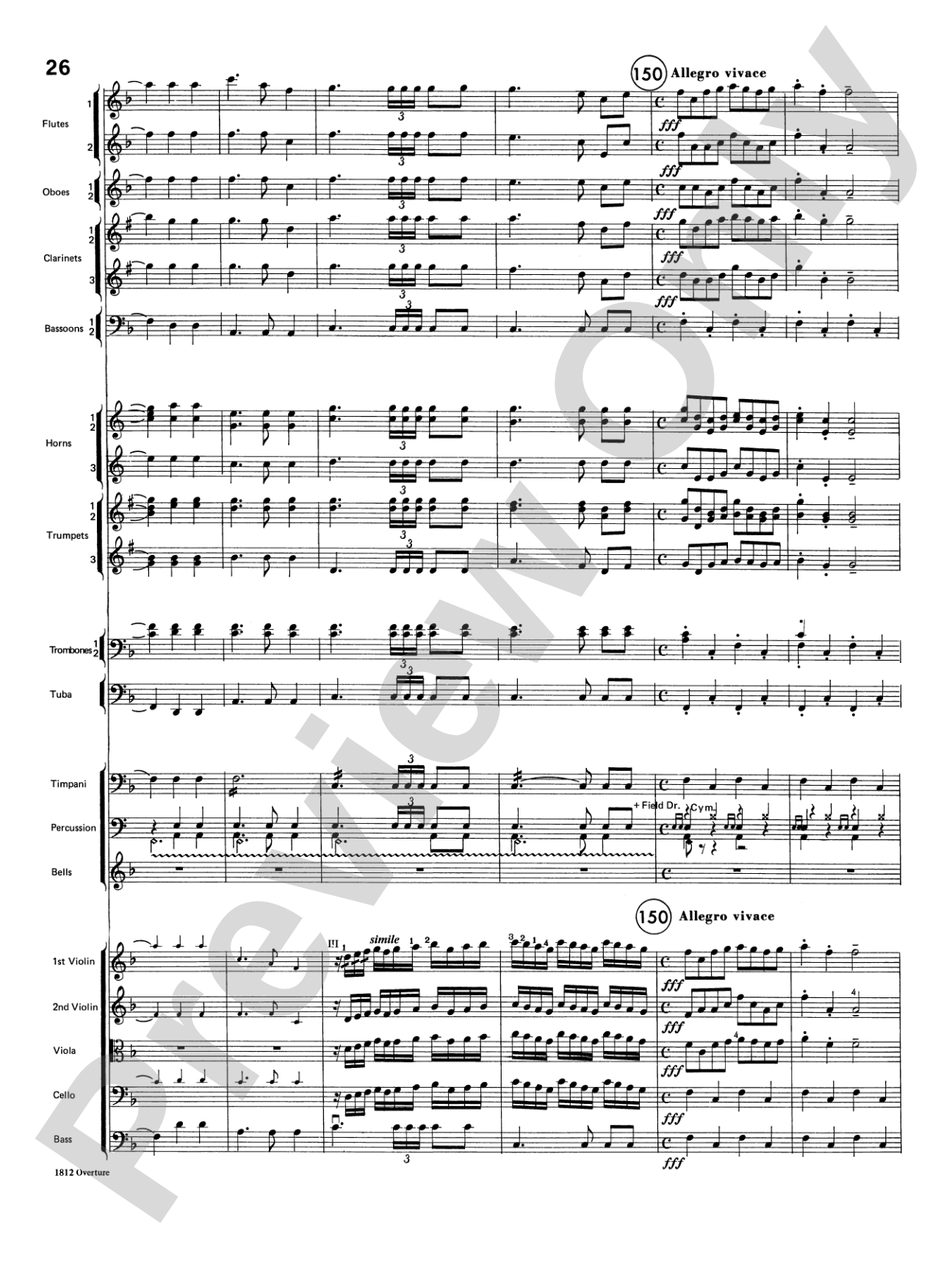 Overture 1812: Full Orchestra Conductor Score & Parts