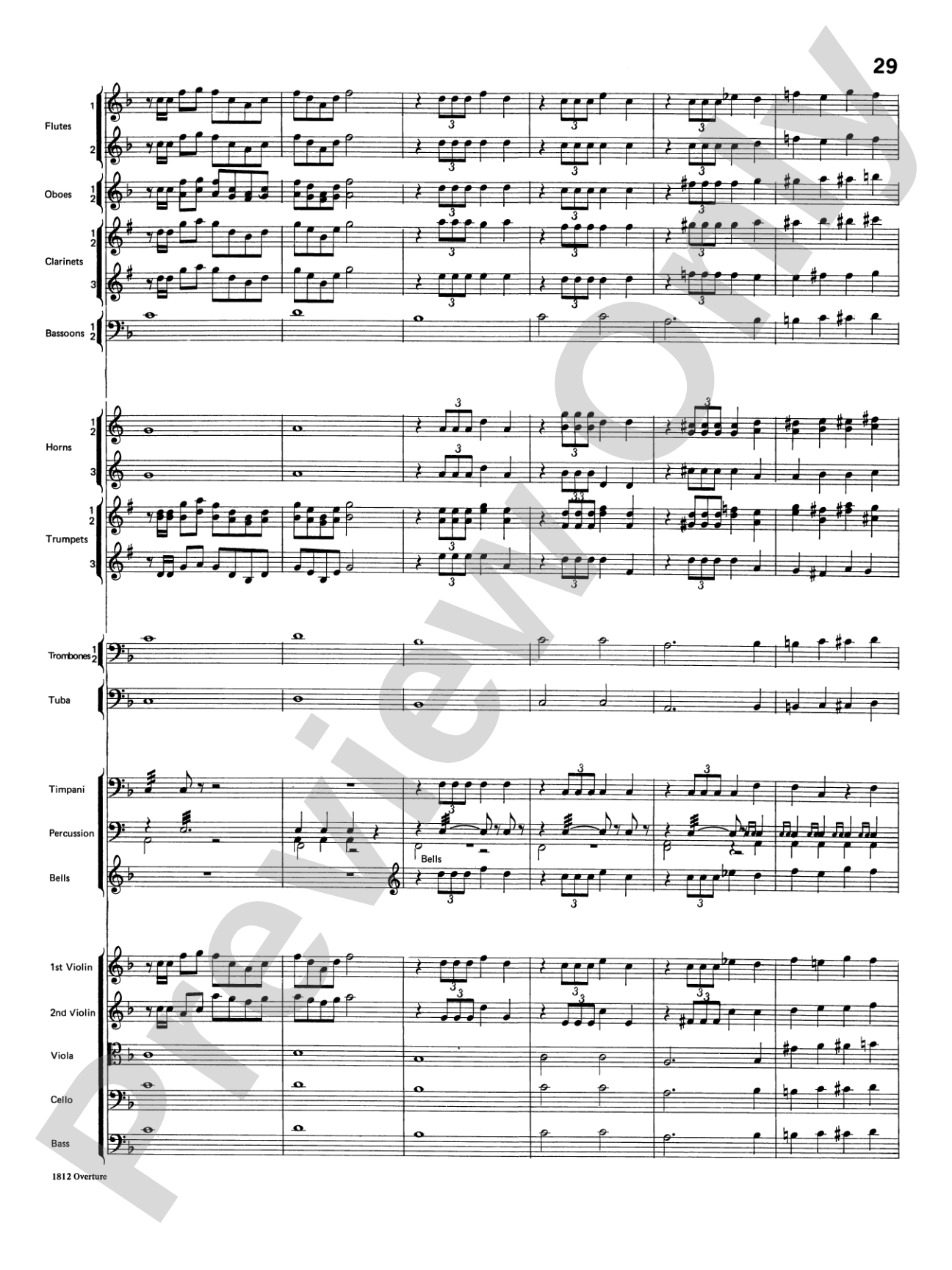 Overture 1812: Full Orchestra Conductor Score & Parts