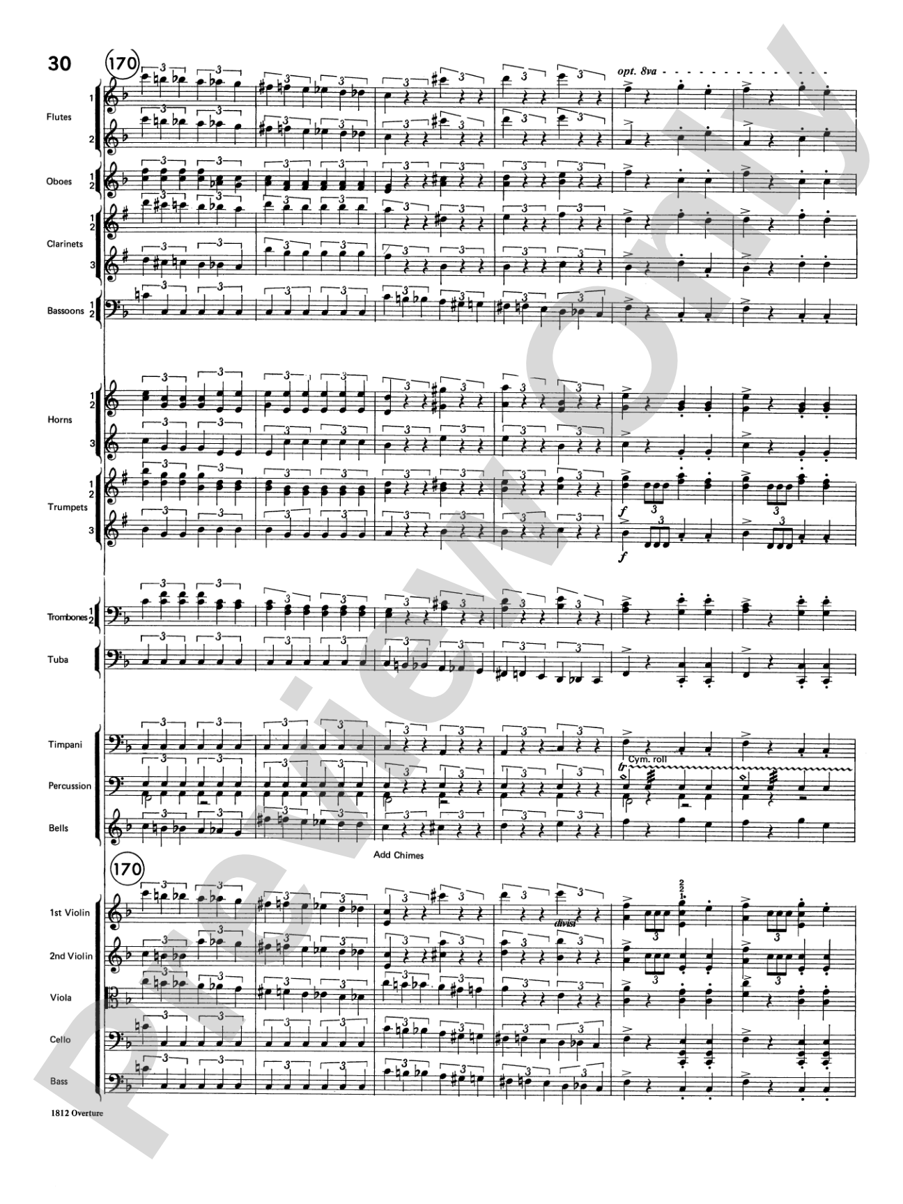 Overture 1812: Full Orchestra Conductor Score & Parts