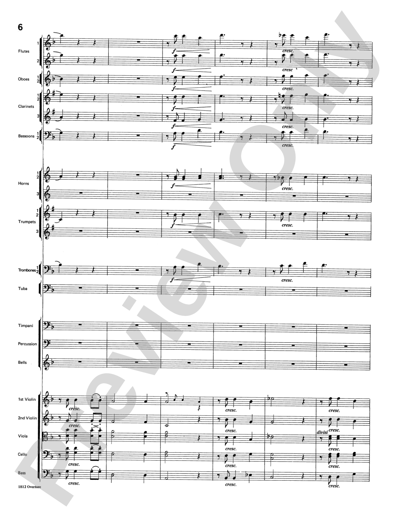 Overture 1812: Full Orchestra Conductor Score & Parts