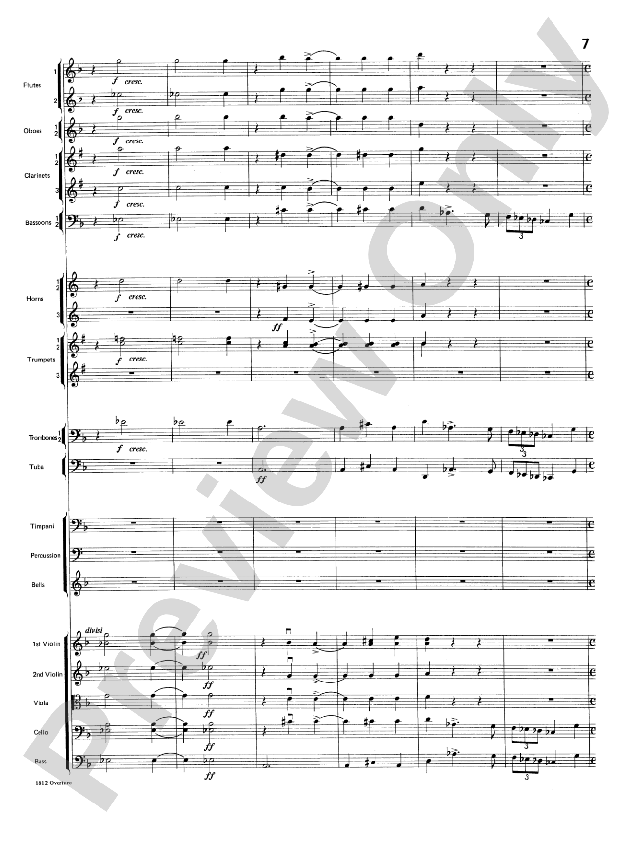 Overture 1812: Full Orchestra Conductor Score & Parts