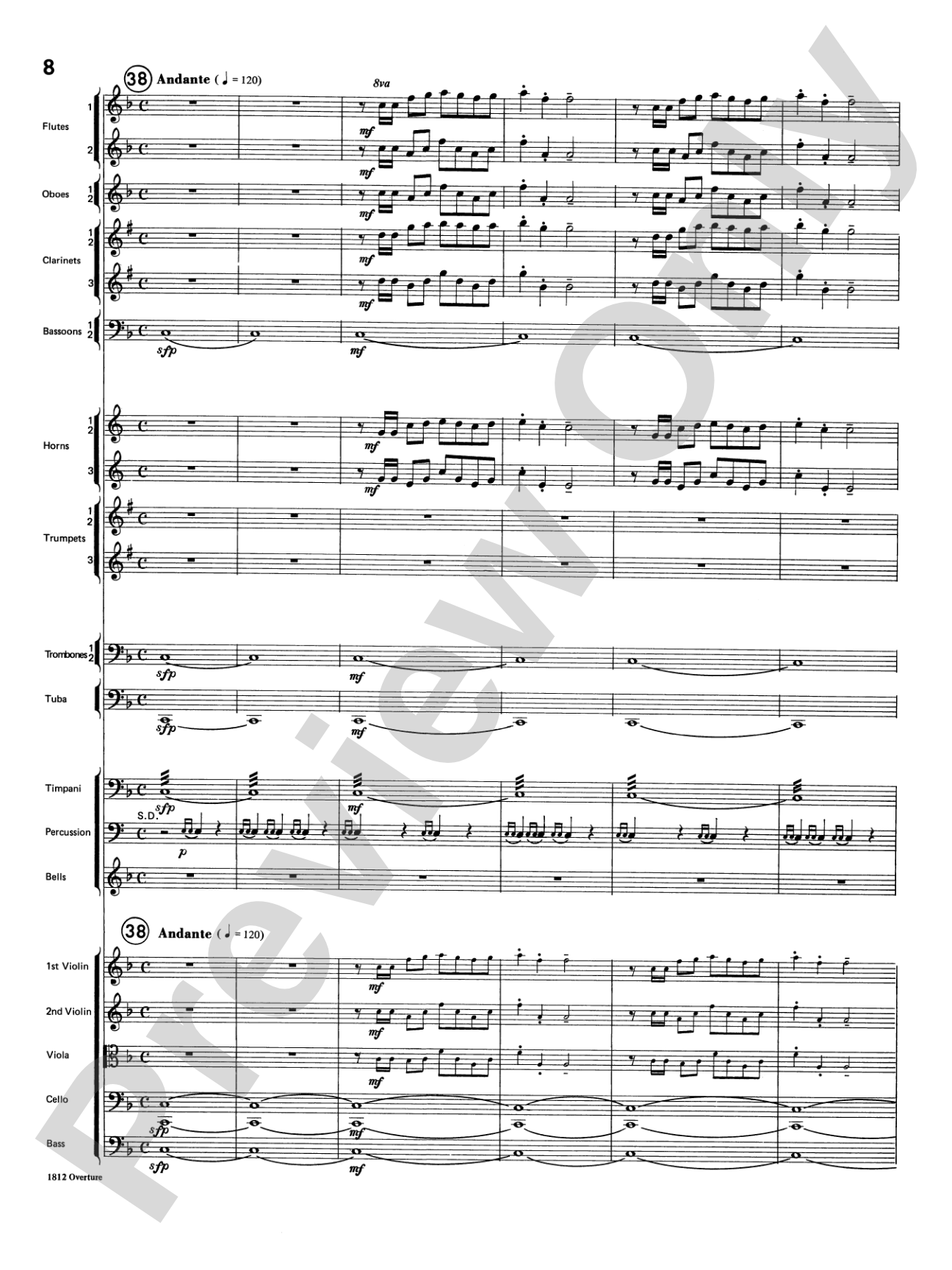 Overture 1812: Full Orchestra Conductor Score & Parts