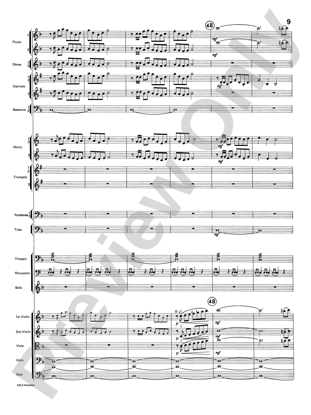 Overture 1812: Full Orchestra Conductor Score & Parts