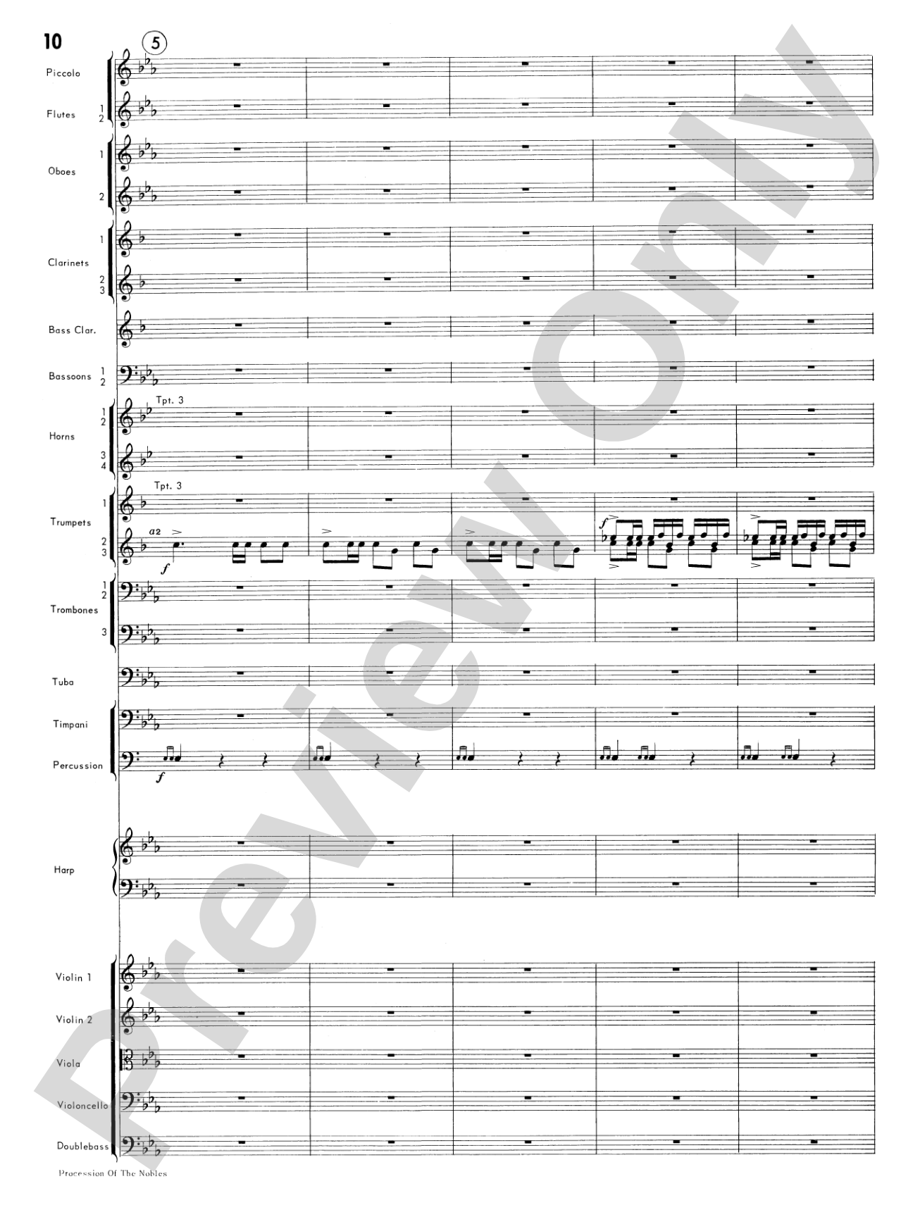 Procession of the Nobles: Full Orchestra Conductor Score & Parts