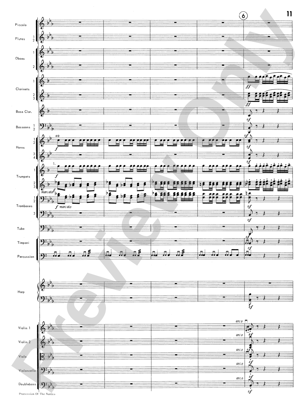 Procession of the Nobles: Full Orchestra Conductor Score & Parts