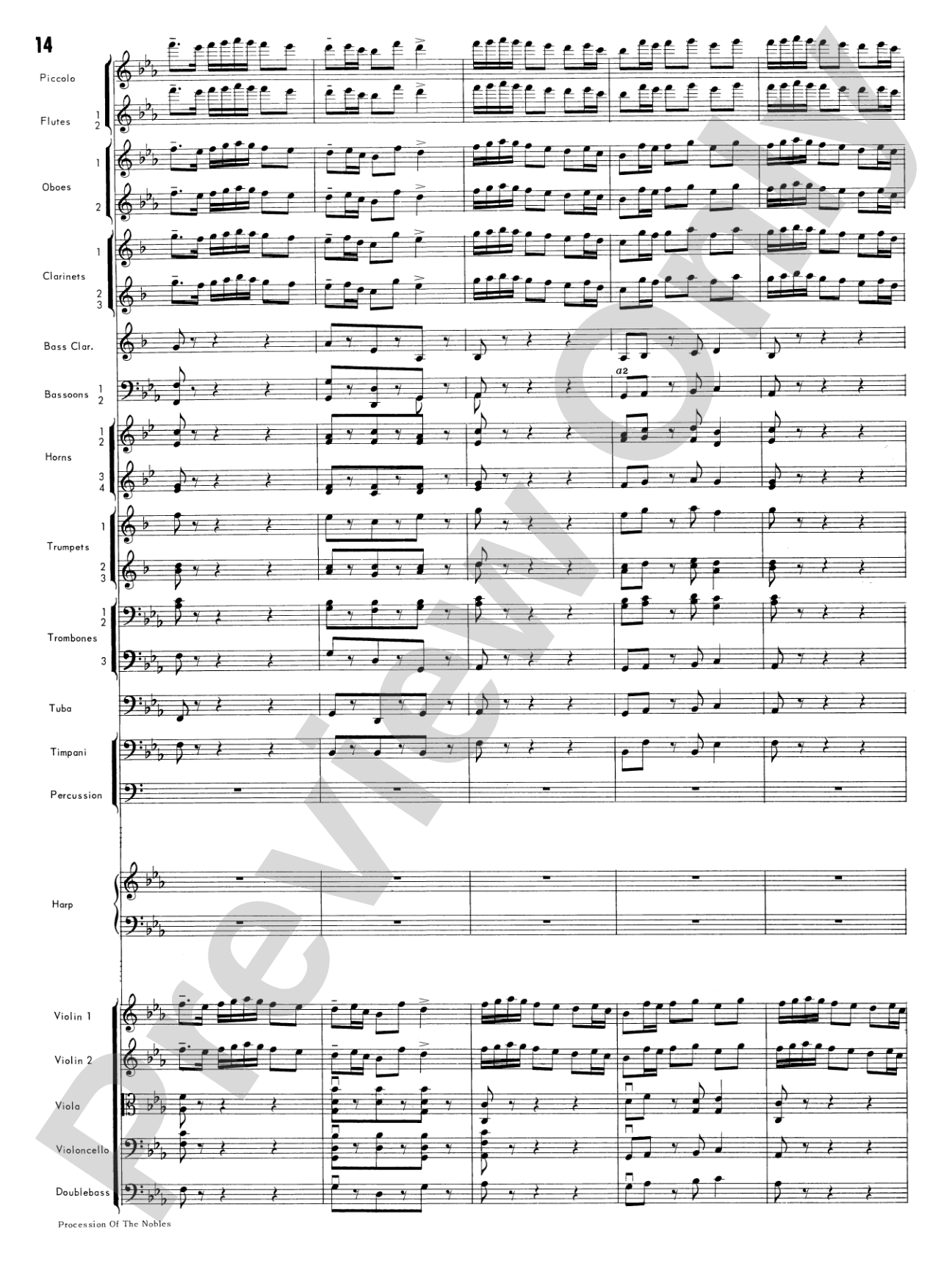 Procession of the Nobles: Full Orchestra Conductor Score & Parts