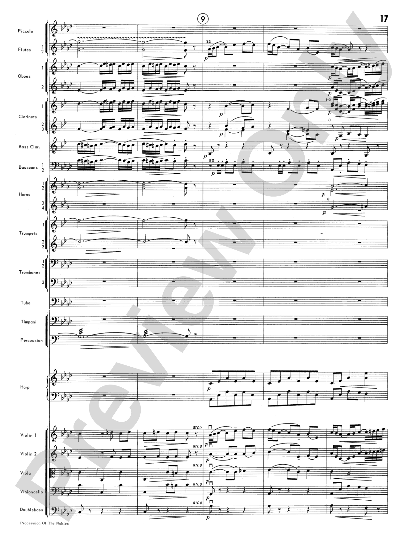 Procession of the Nobles: Full Orchestra Conductor Score & Parts
