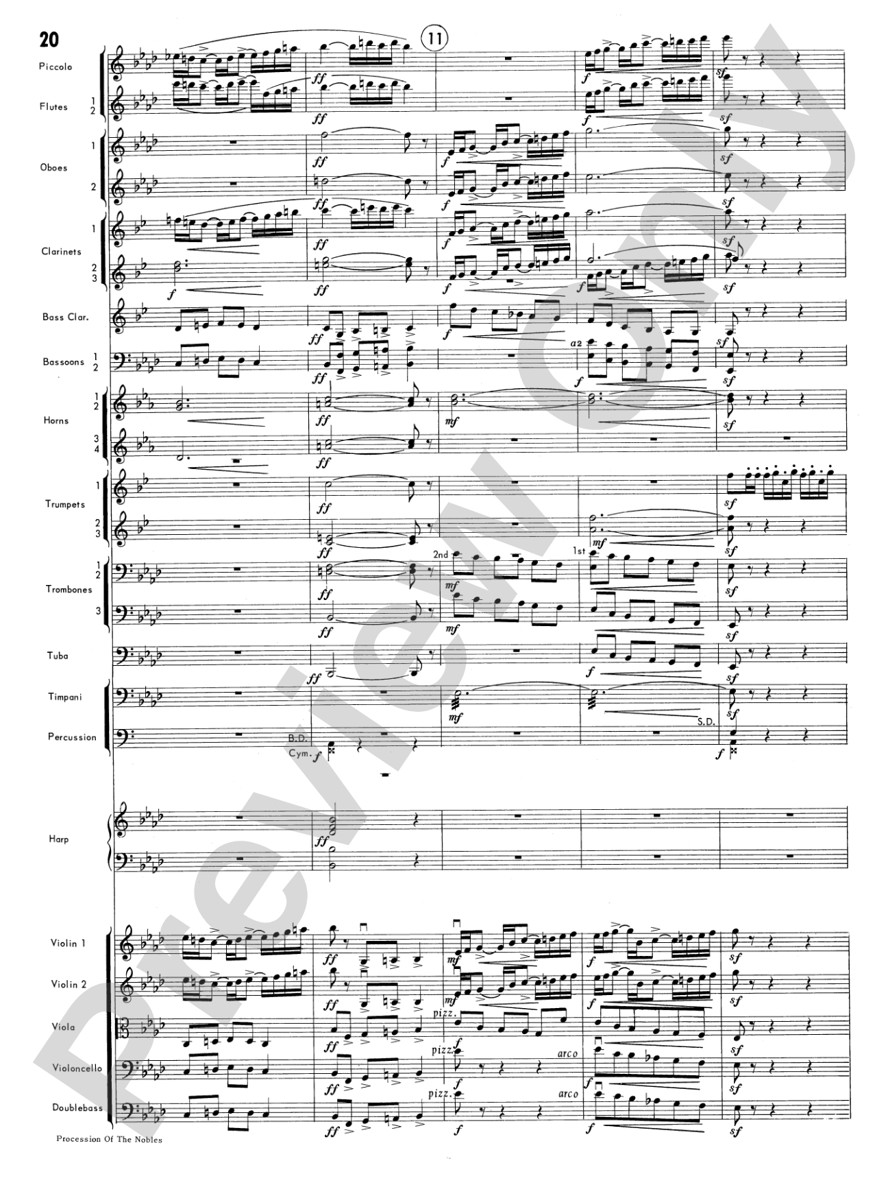 Procession of the Nobles: Full Orchestra Conductor Score & Parts