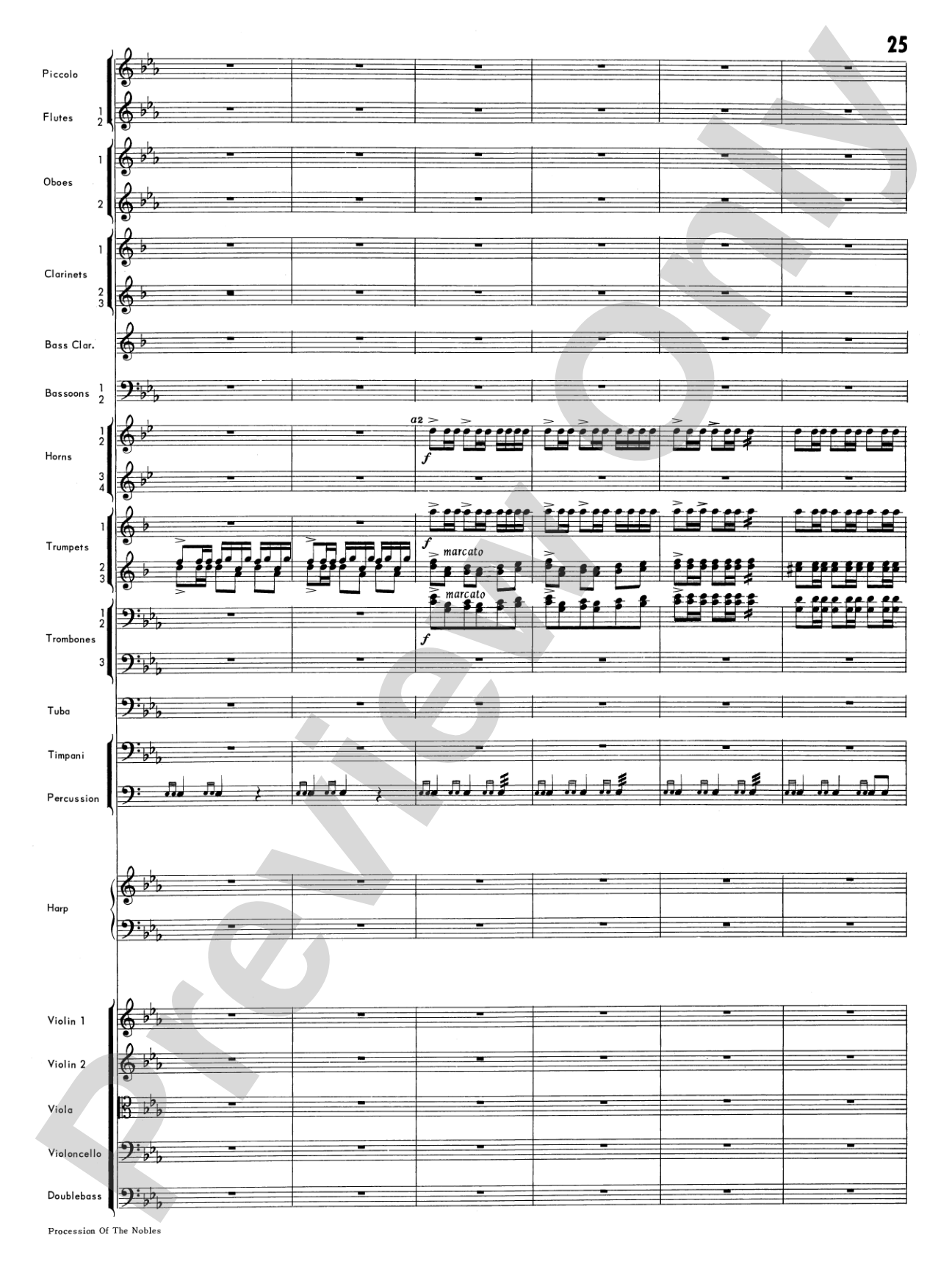 Procession of the Nobles: Full Orchestra Conductor Score & Parts