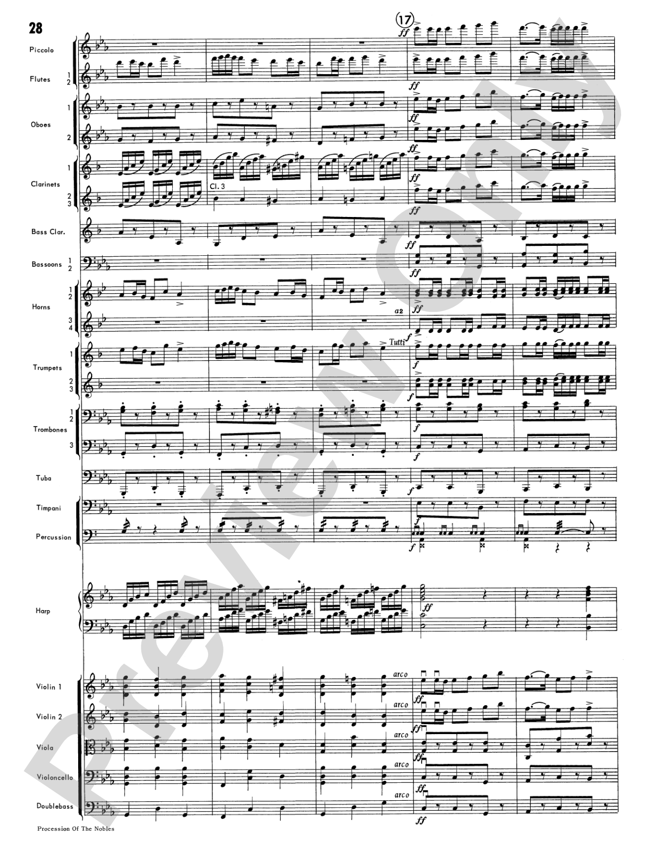 Procession of the Nobles: Full Orchestra Conductor Score & Parts