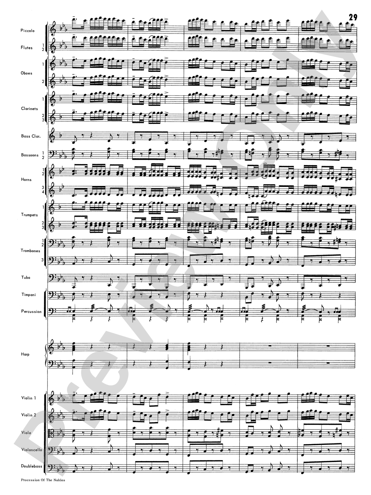 Procession of the Nobles: Full Orchestra Conductor Score & Parts