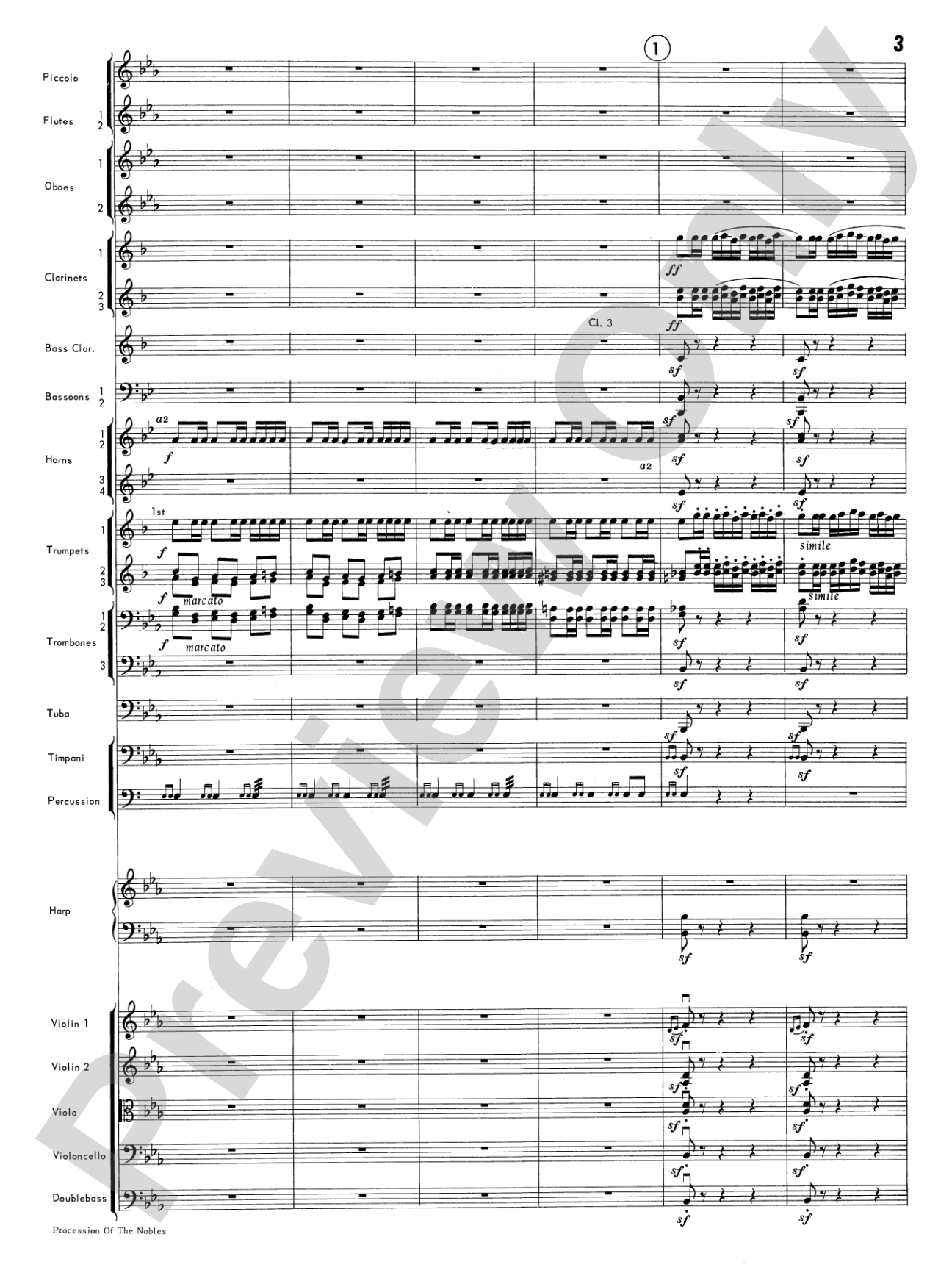 Procession of the Nobles: Full Orchestra Conductor Score & Parts
