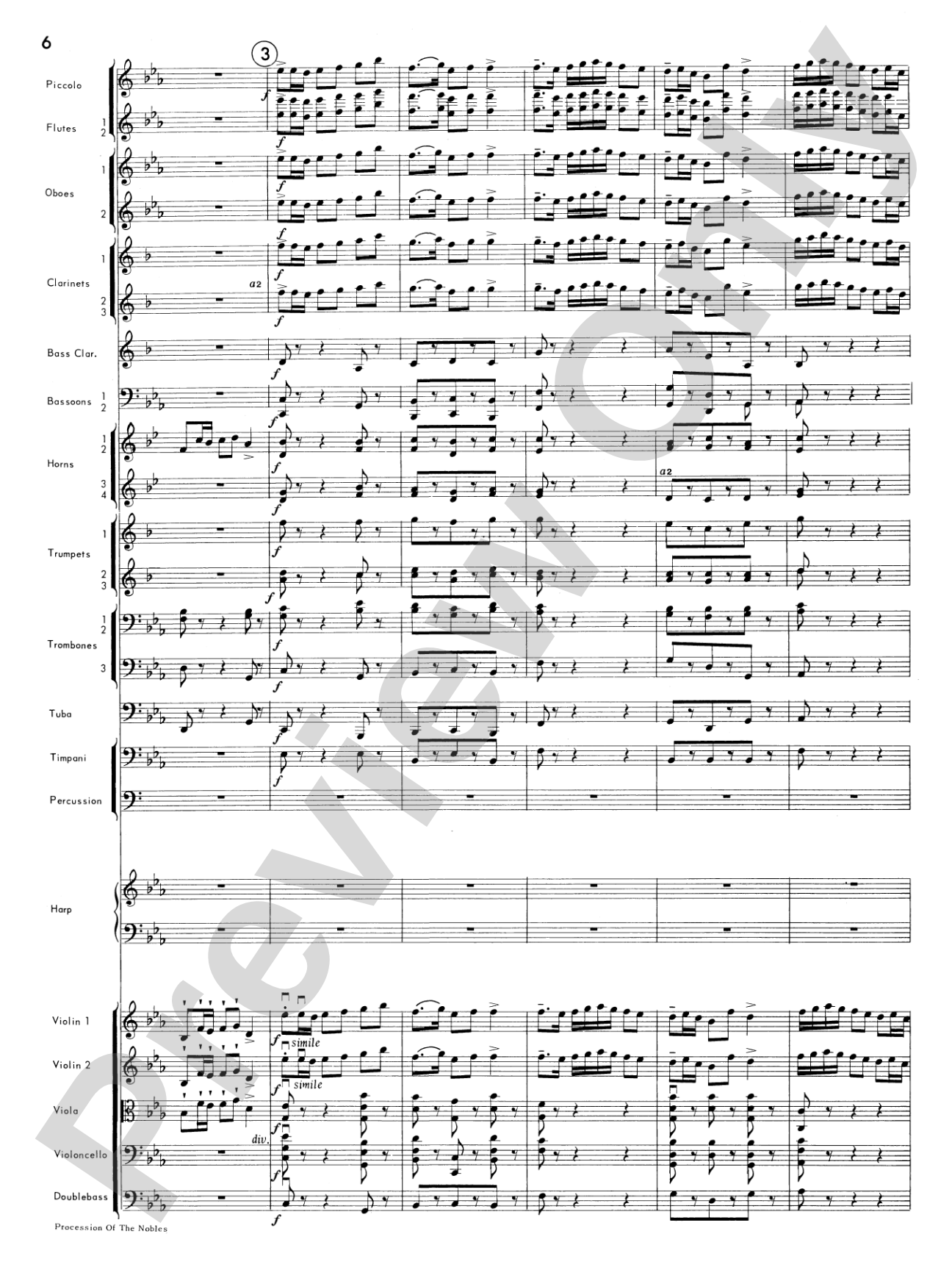 Procession of the Nobles: Full Orchestra Conductor Score & Parts