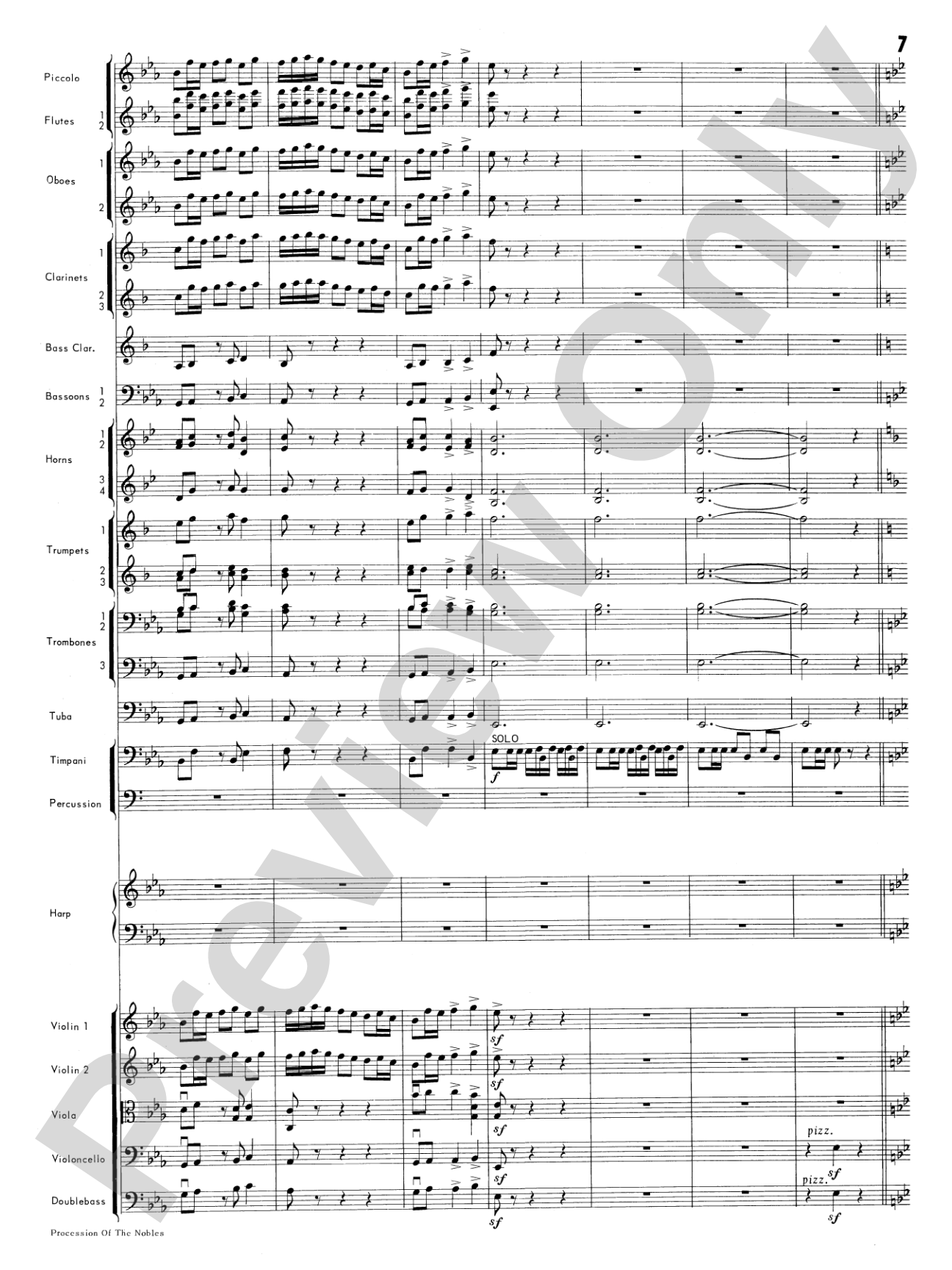 Procession of the Nobles: Full Orchestra Conductor Score & Parts