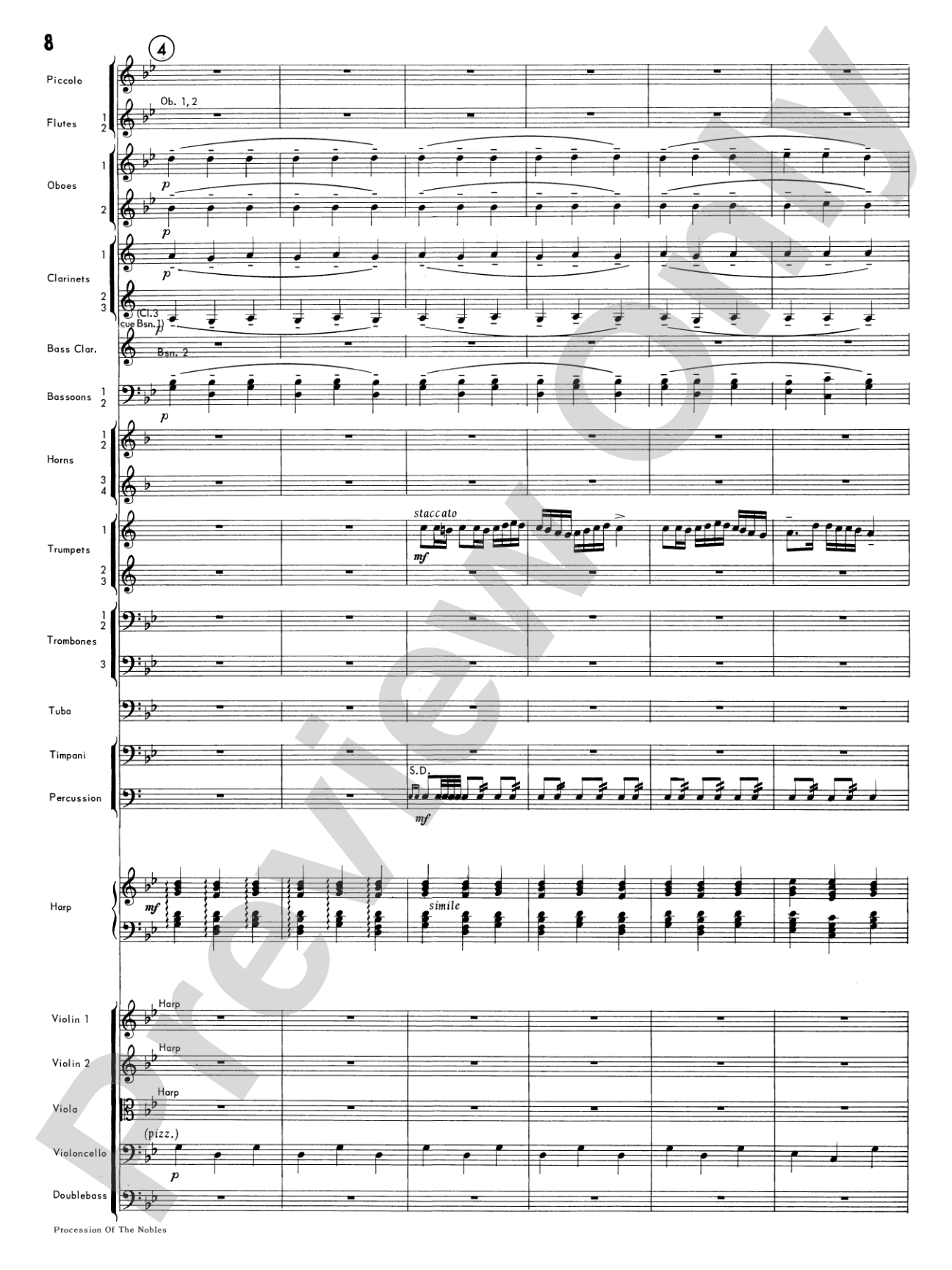 Procession of the Nobles: Full Orchestra Conductor Score & Parts