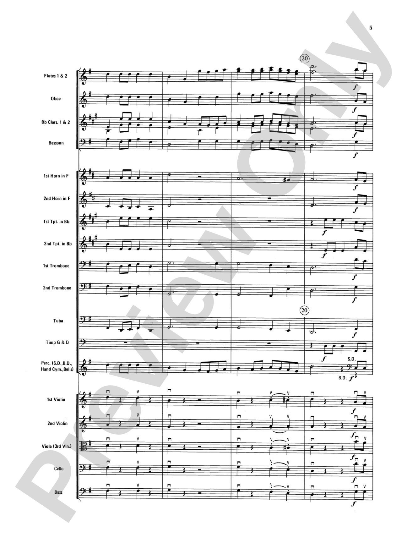 Rondeau (Theme from Masterpiece Theatre): Full Orchestra Conductor Score & Parts