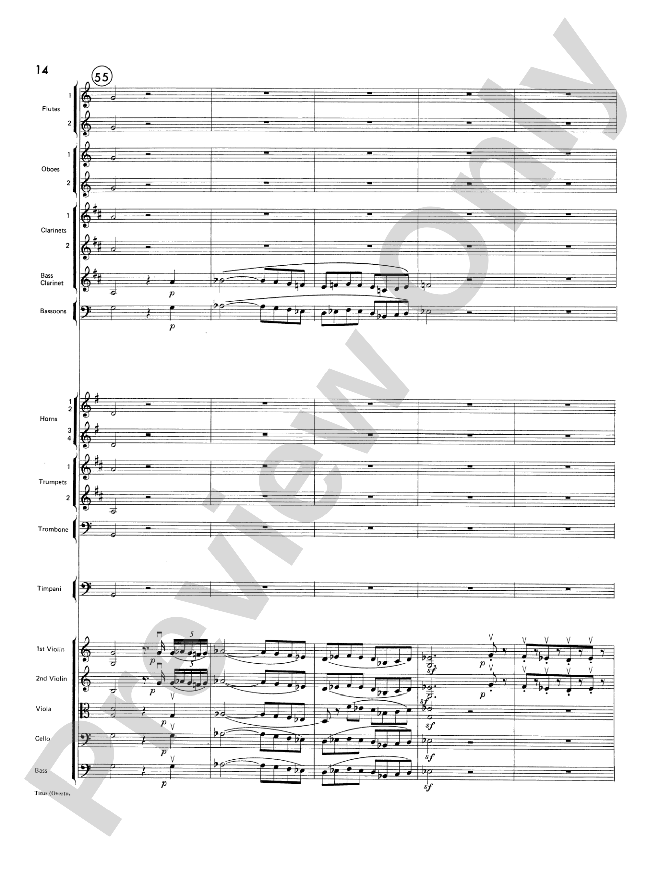 Titus Overture: Score