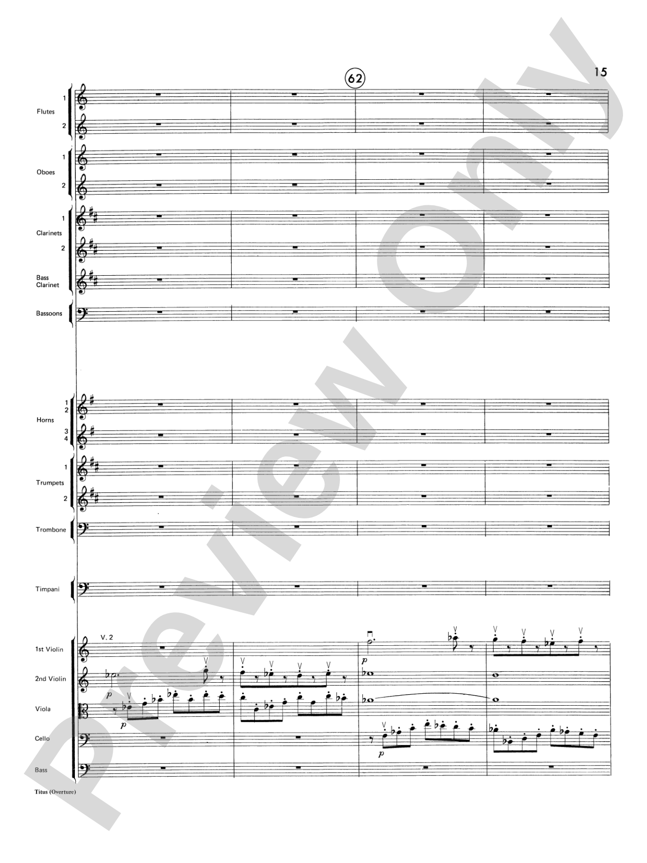 Titus Overture: Score