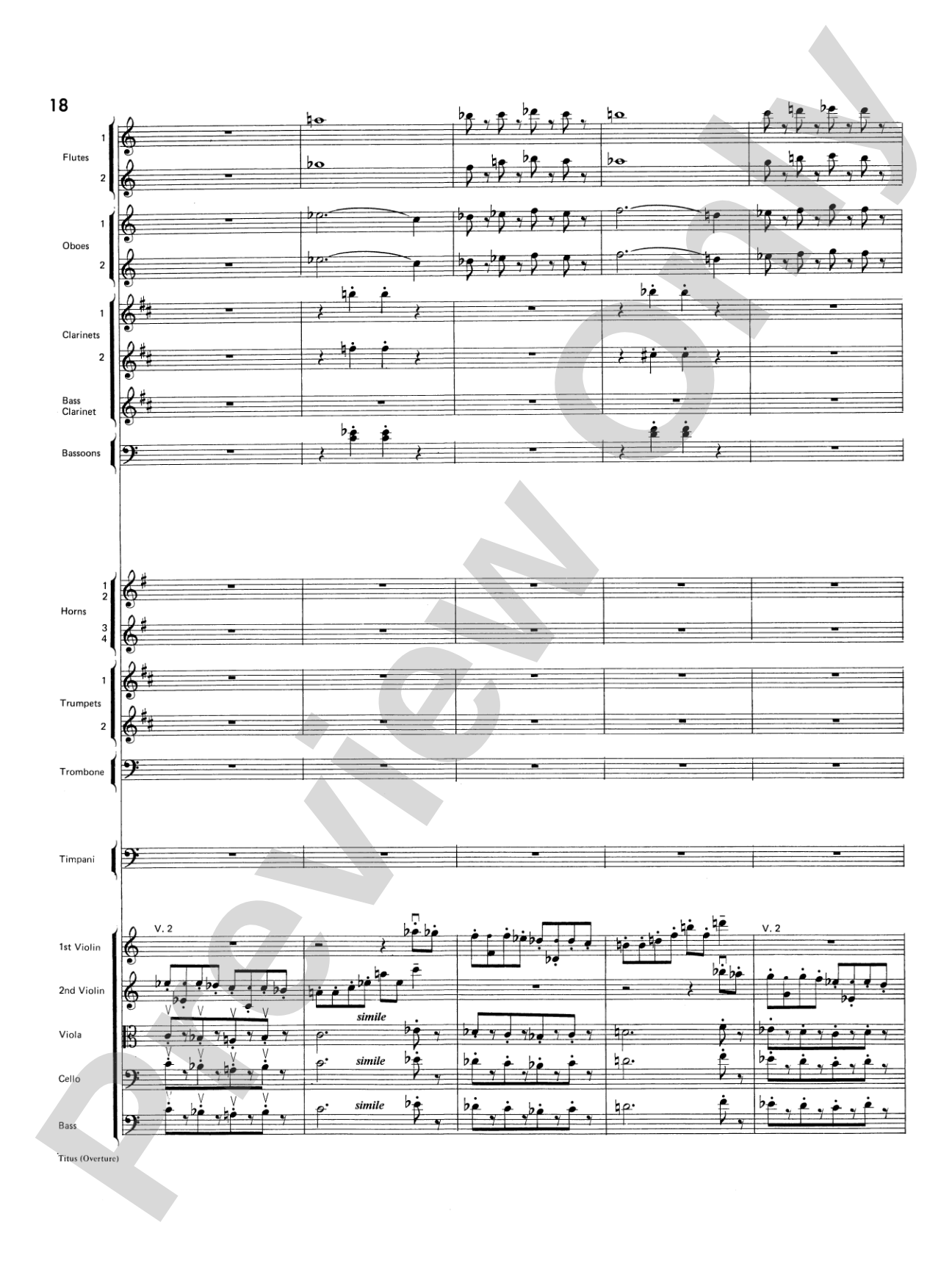 Titus Overture: Score