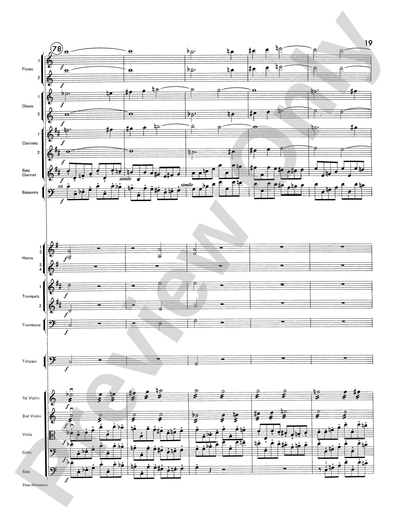 Titus Overture: Score