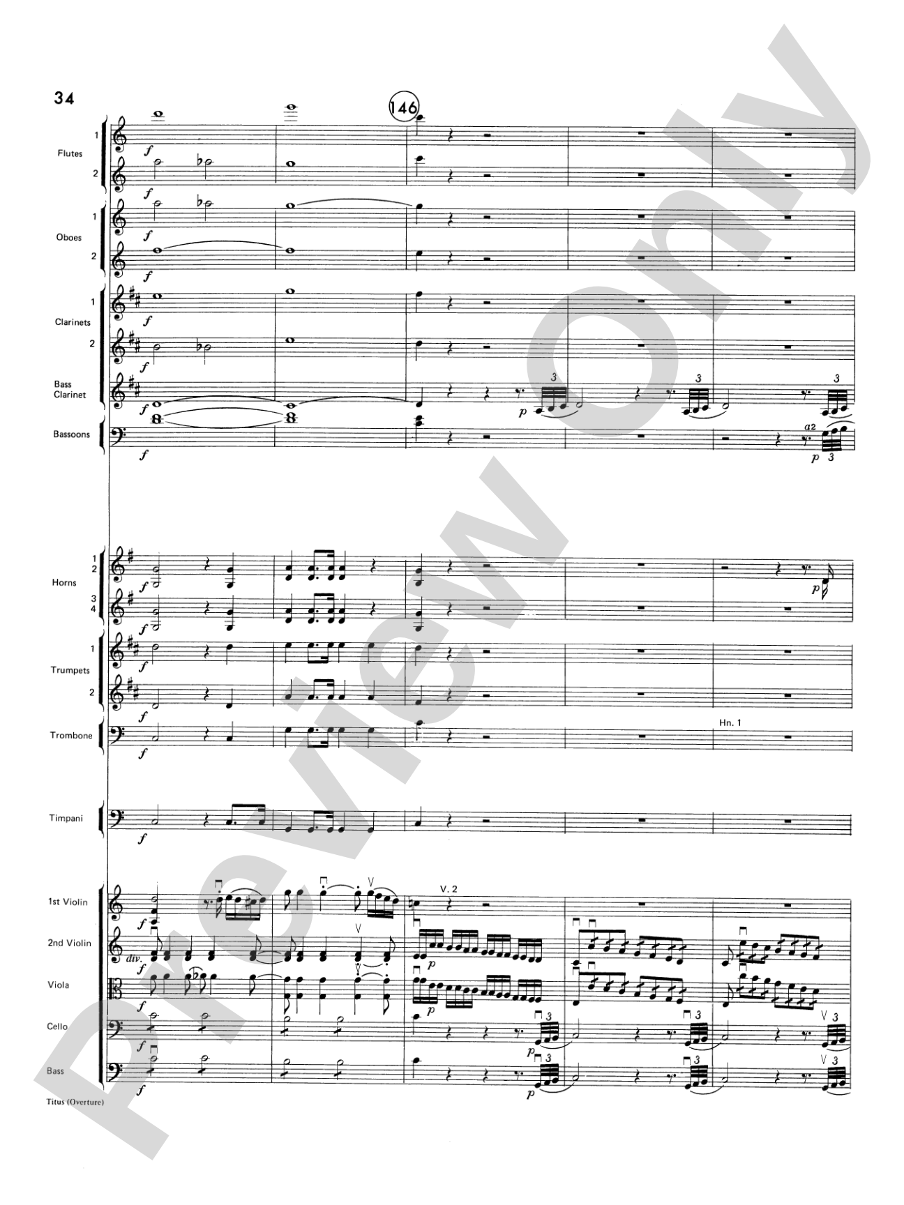 Titus Overture: Score