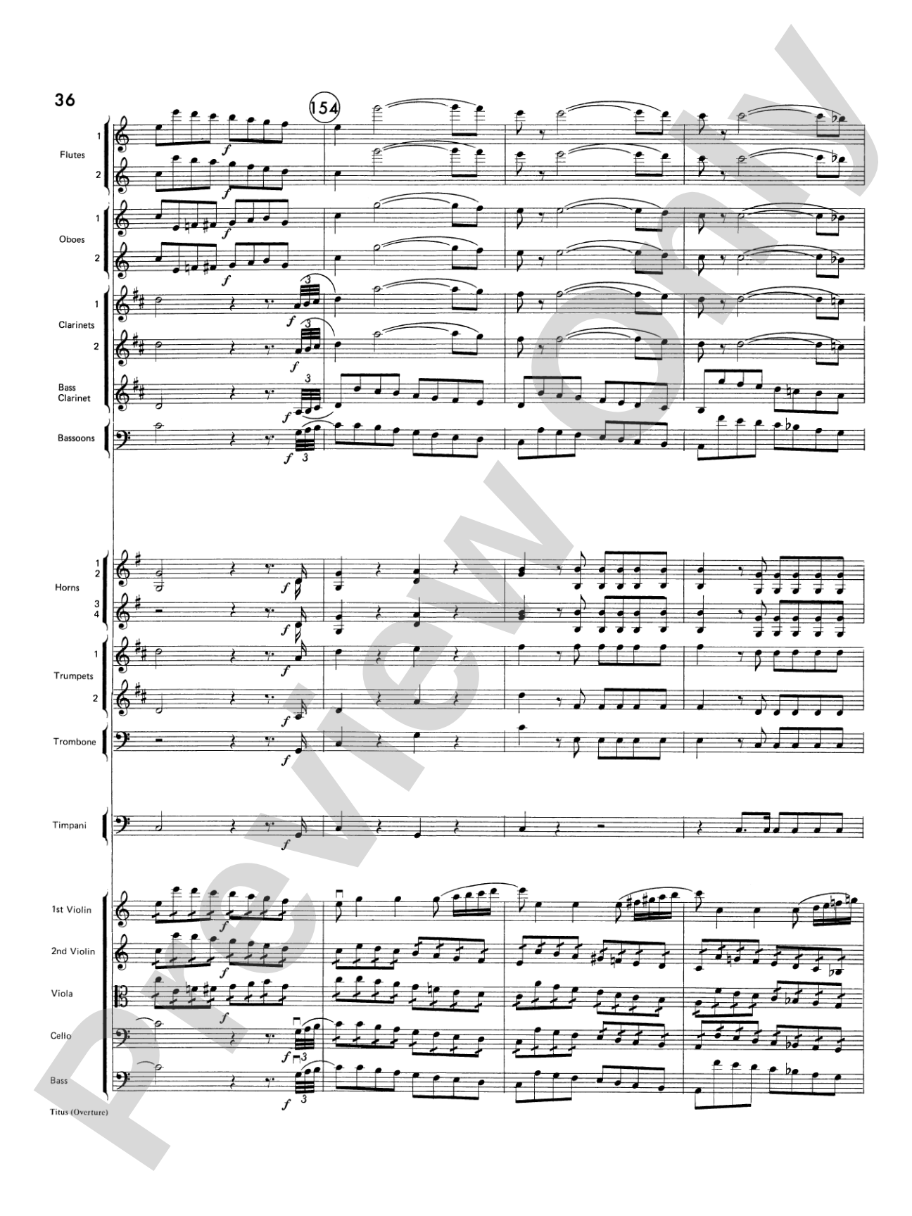 Titus Overture: Score