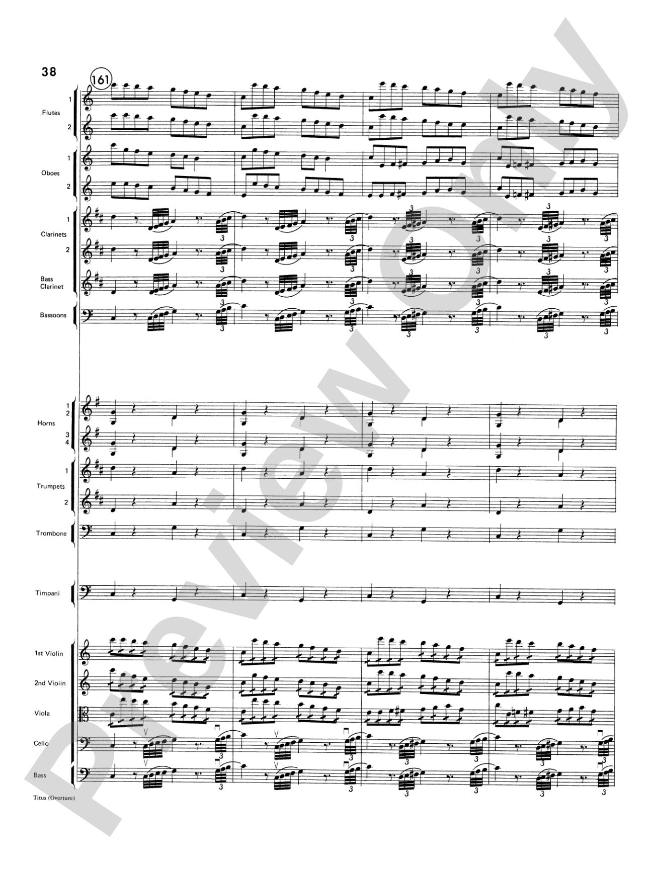 Titus Overture: Score