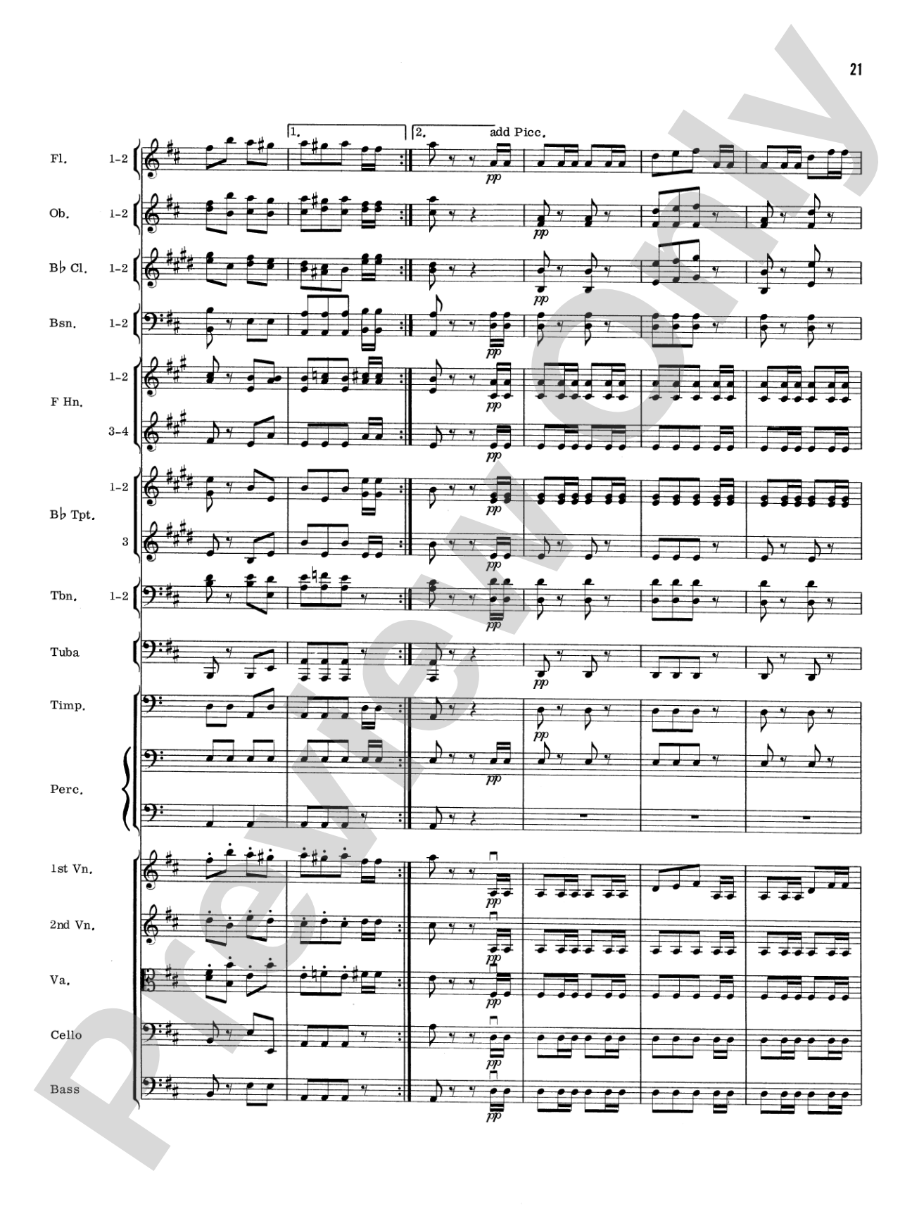 William Tell Overture: Full Orchestra Conductor Score & Parts