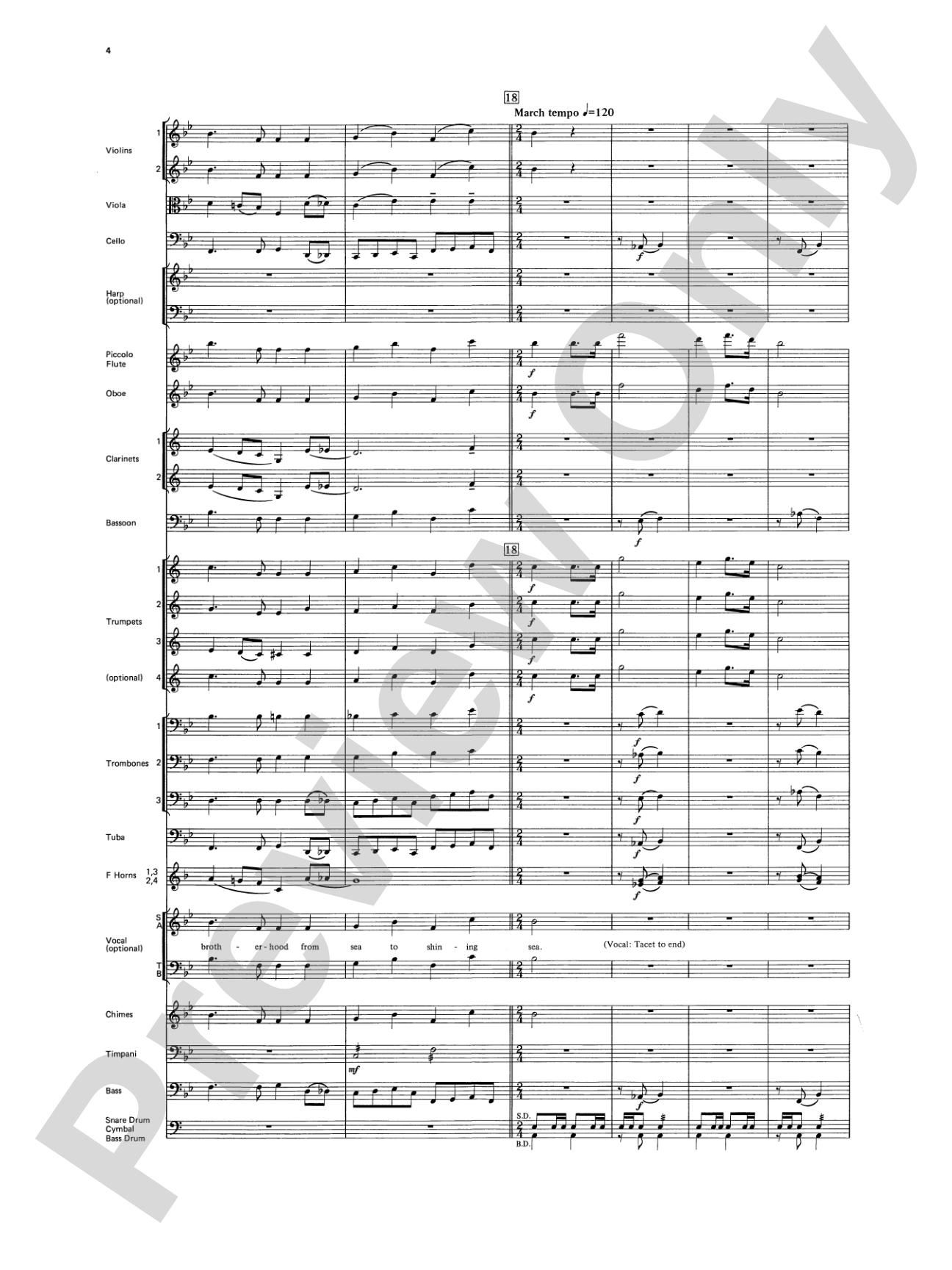 America! Patriotic Themes (as played at Disney World): Full Orchestra Conductor Score & Parts
