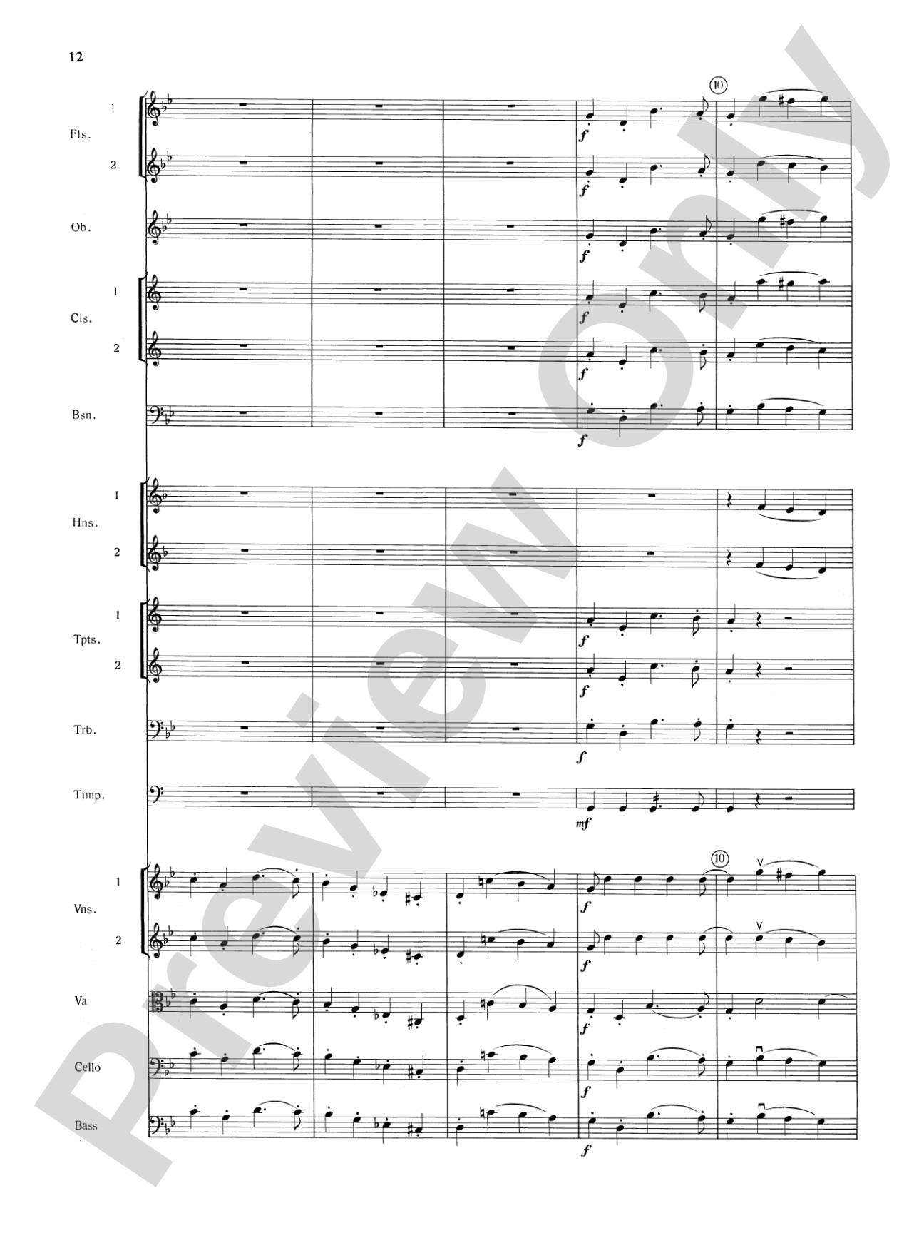 Mozart's Symphony No. 25 in G Minor, 3rd & 4th Movements: Full Orchestra Conductor Score & Parts