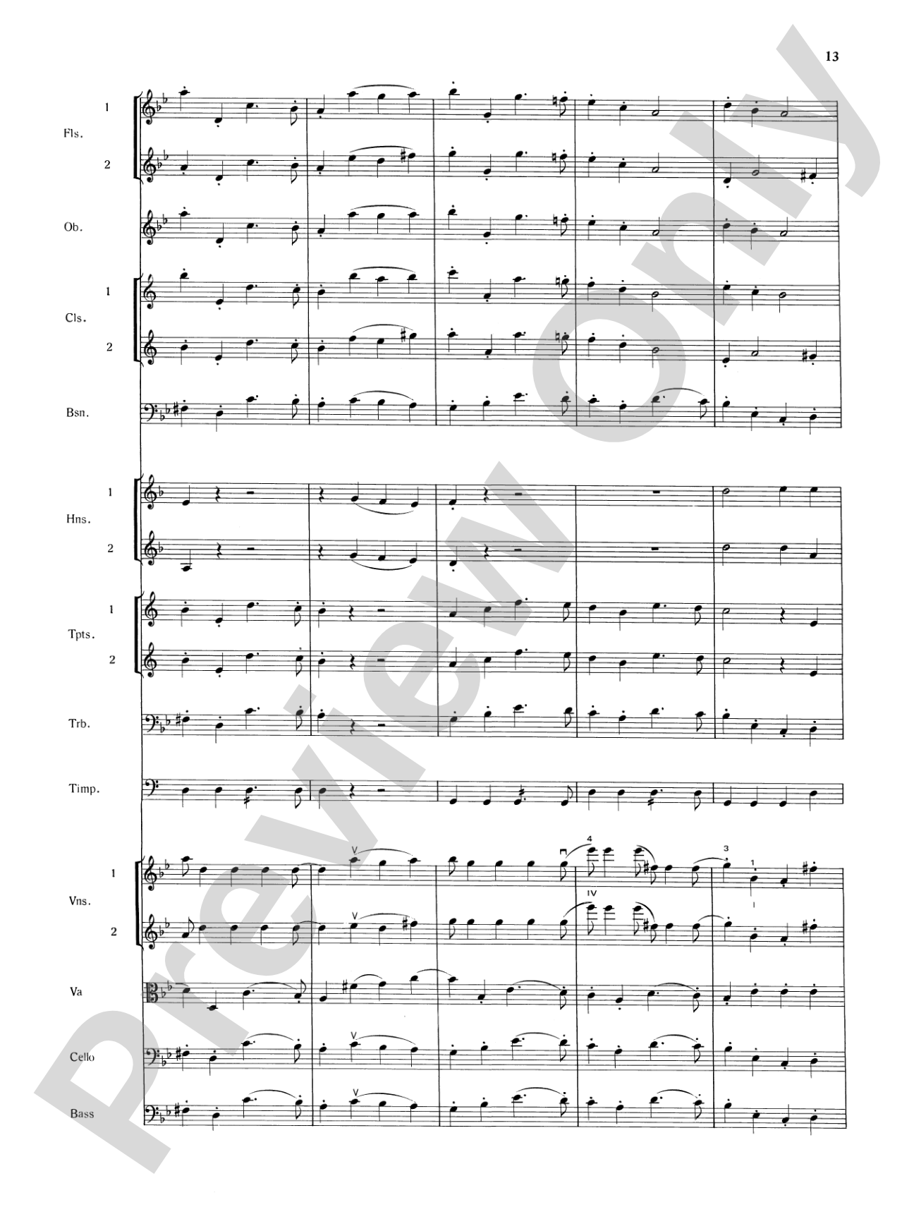 Mozart's Symphony No. 25 in G Minor, 3rd & 4th Movements: Full Orchestra Conductor Score & Parts