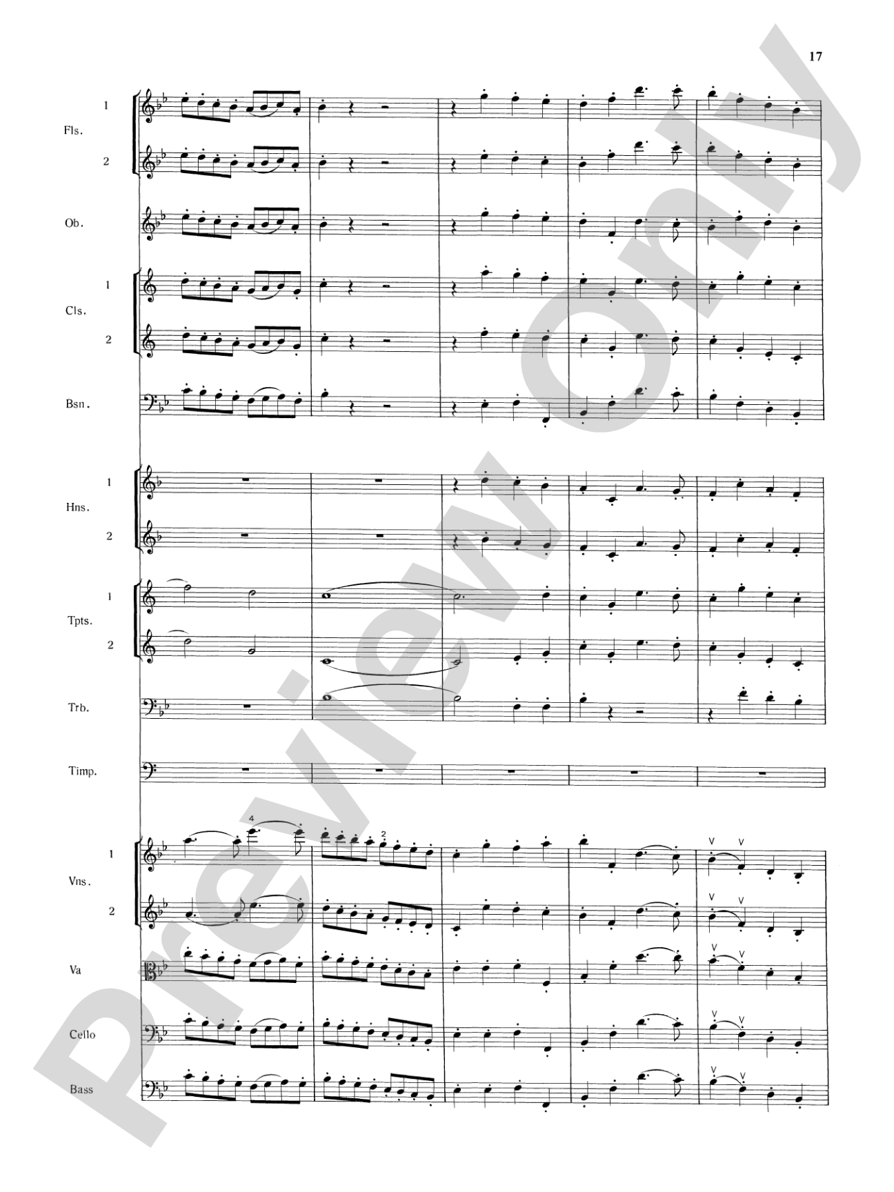 Mozart's Symphony No. 25 in G Minor, 3rd & 4th Movements: Full Orchestra Conductor Score & Parts