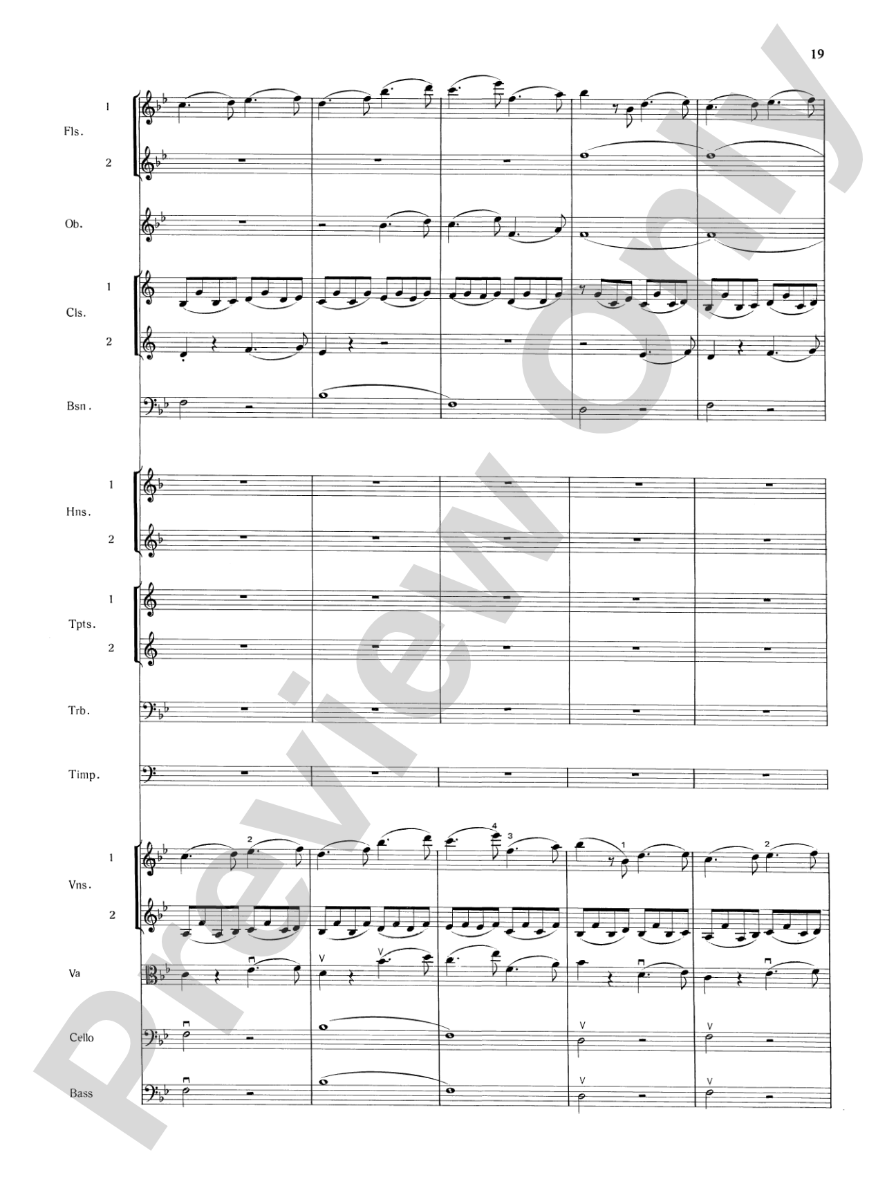 Mozart's Symphony No. 25 in G Minor, 3rd & 4th Movements: Full Orchestra Conductor Score & Parts